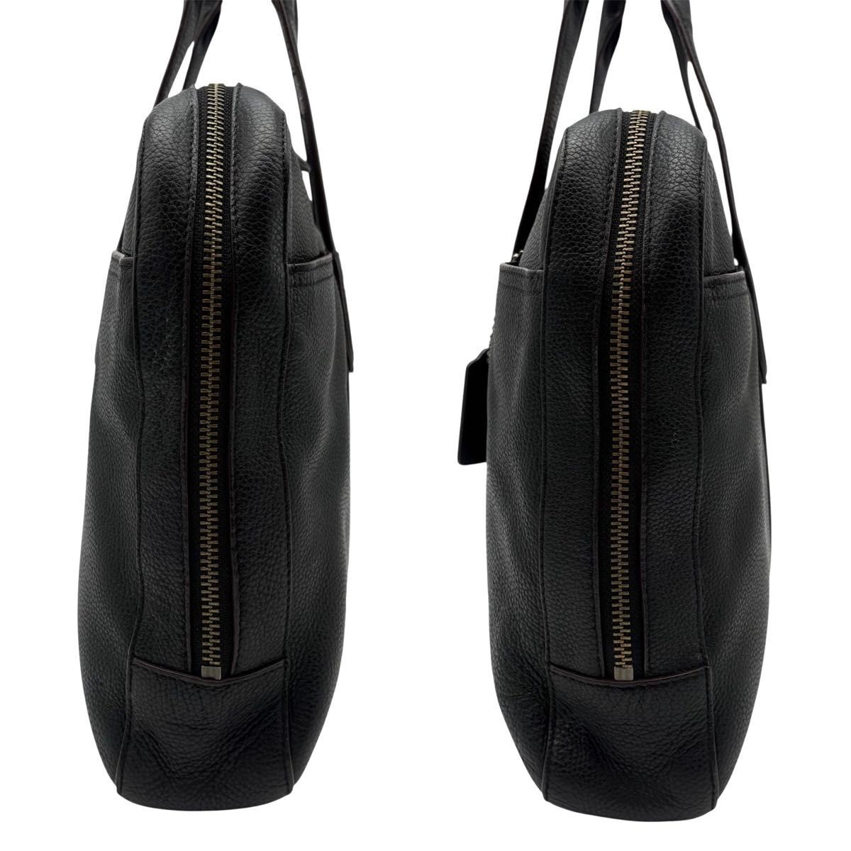 COACH Metropolitan Briefcase Black Leather Men Business Handbag 72318