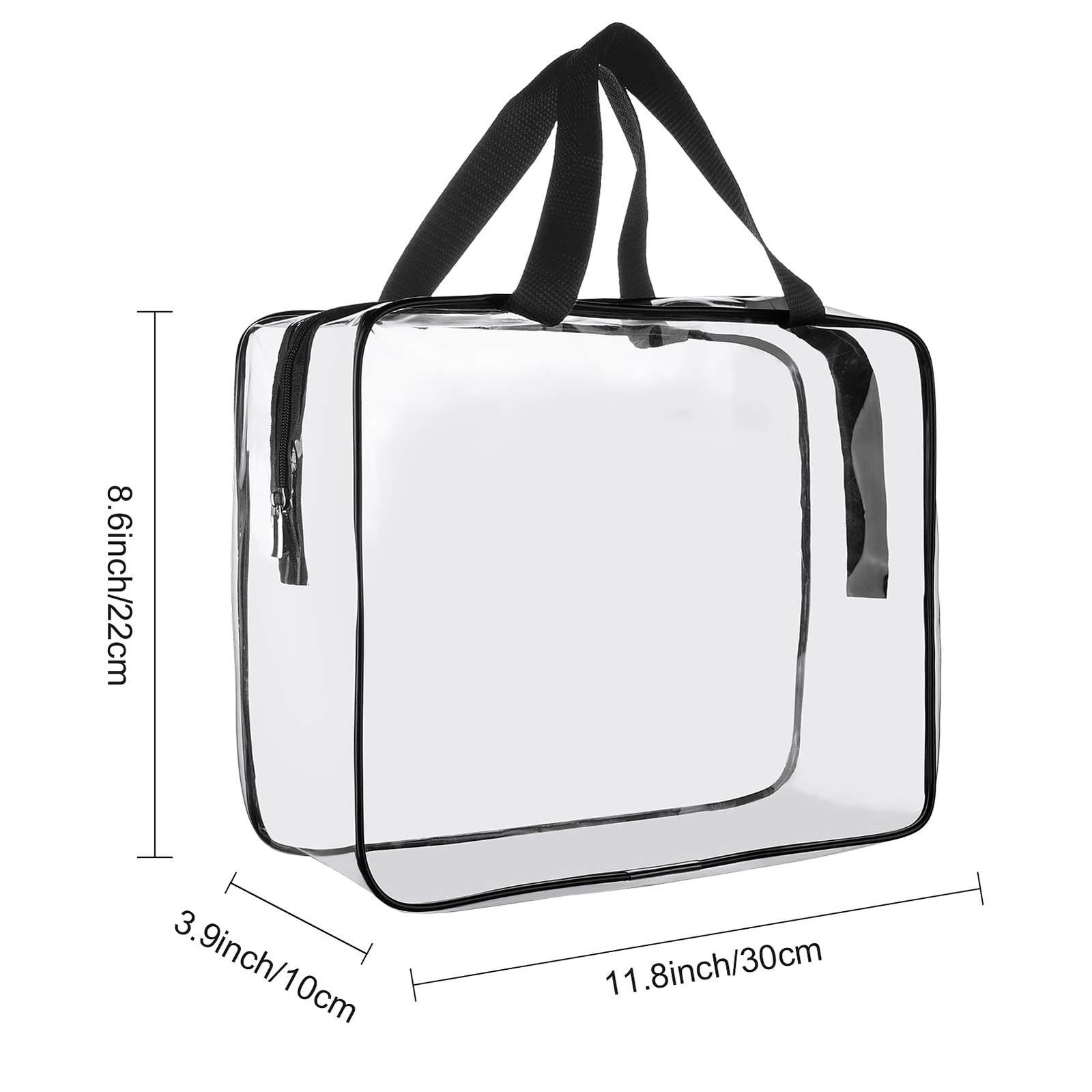 Cosywell Clear Toiletry Bag Quart Size 2Pcs Travel Makeup 2L,