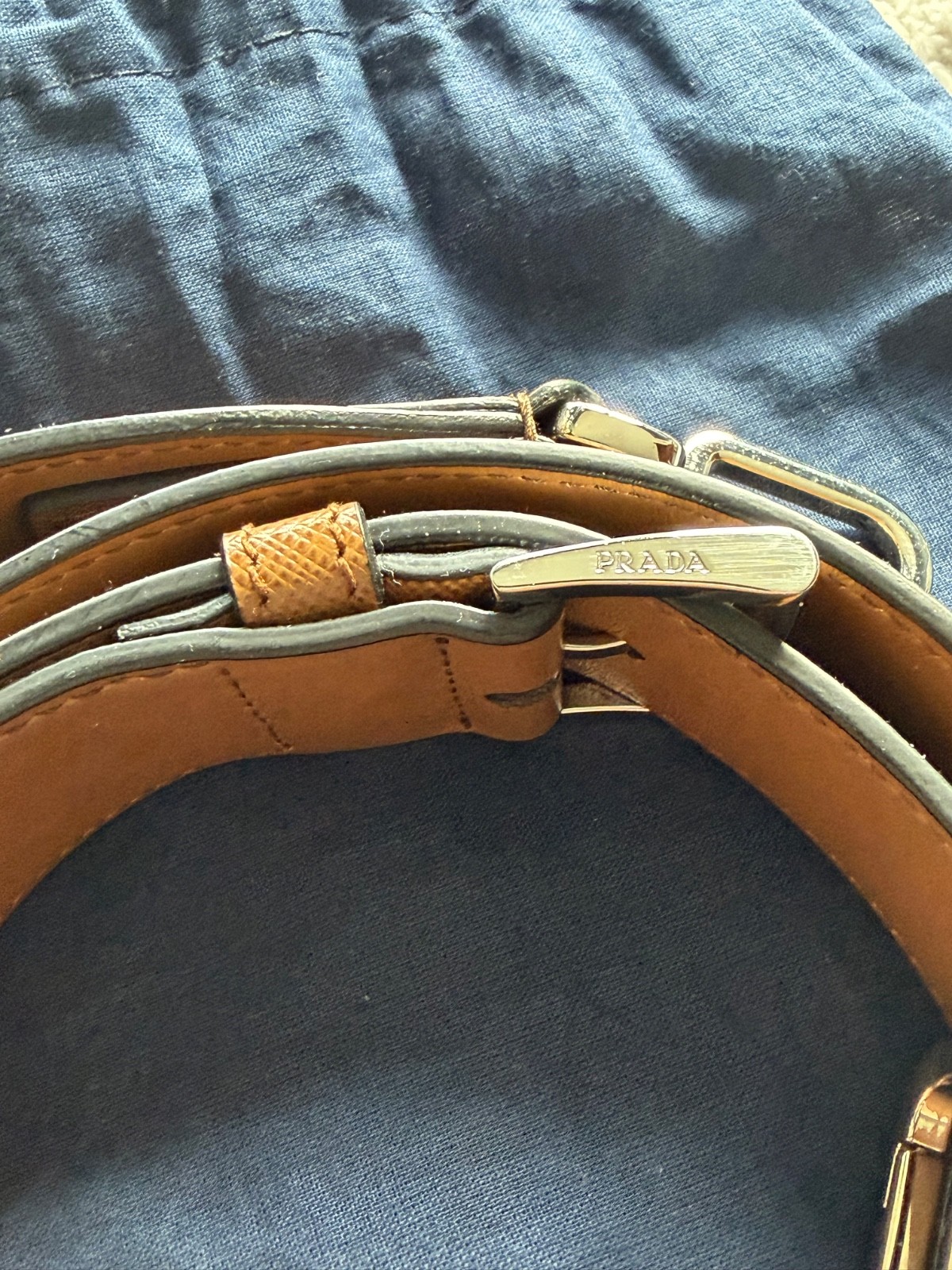 Prada Brique Saffiano Leather Brown Crossbody Bag 2VH069