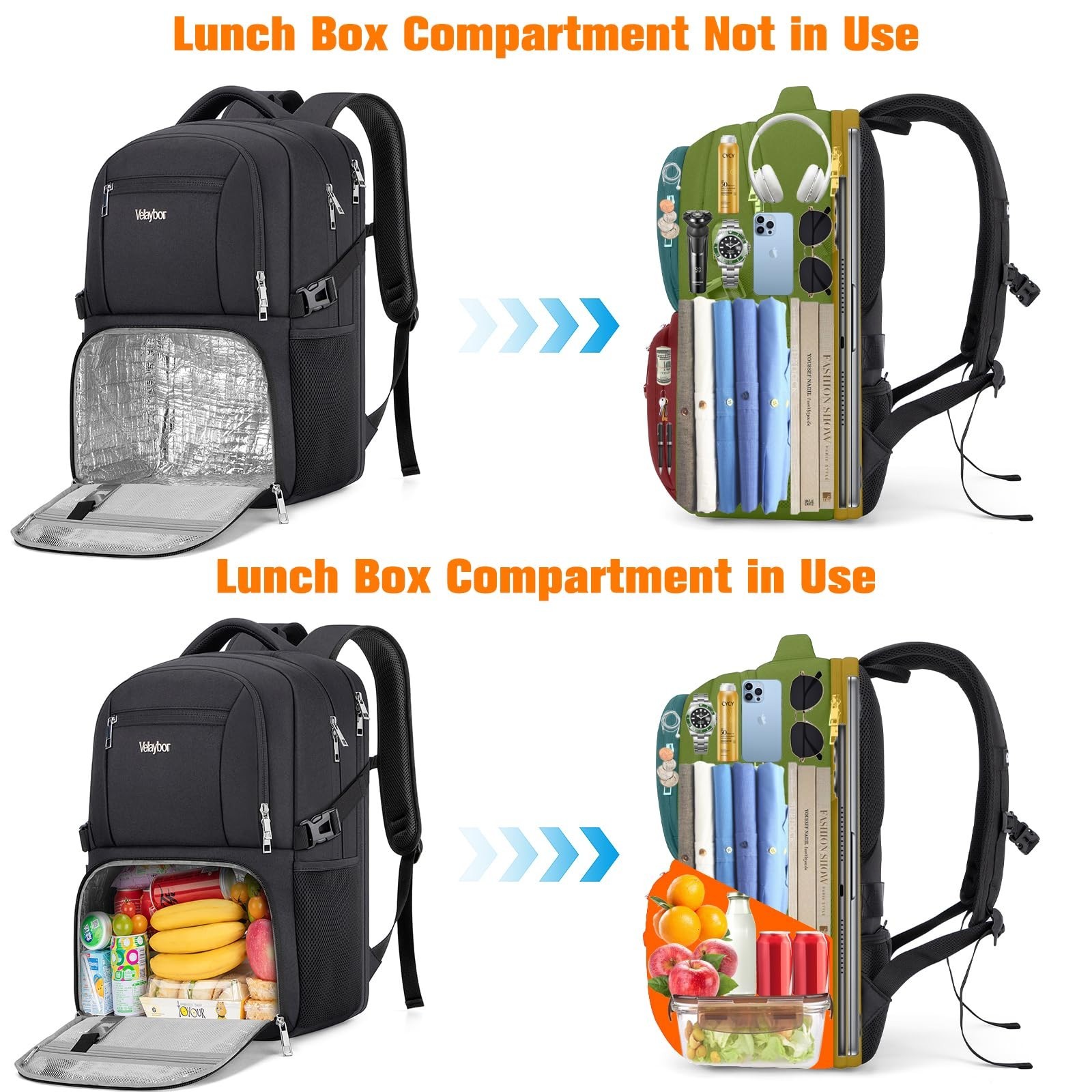 Insulated Lunch Backpack for 17″ Laptop, Water-Resistant Work & Travel Bag, Hiki