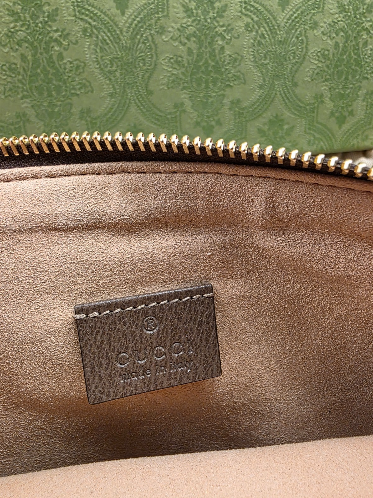 Gucci GG Supreme Web Monogram Clutch Pouch Bag Brown Canvas Leather – Excellent