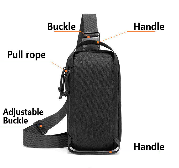 TACTICAL Compact EDC Chest Bag Concealed Carry Shoulder Bag for Travel Hiking