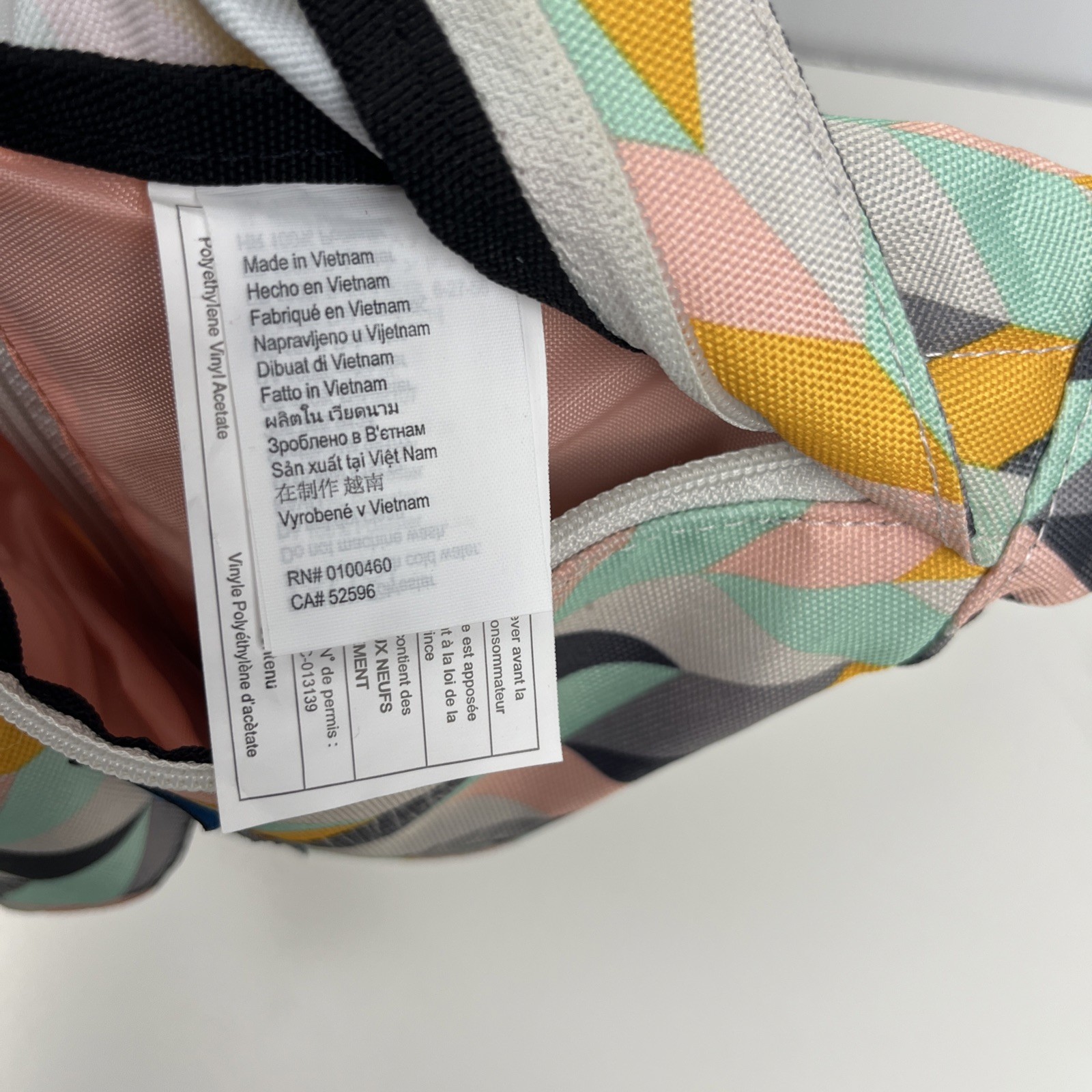 Kavu Mini Rope Sling Pack with Adjustable Shoulder Strap, Chevron Sketch Pastel