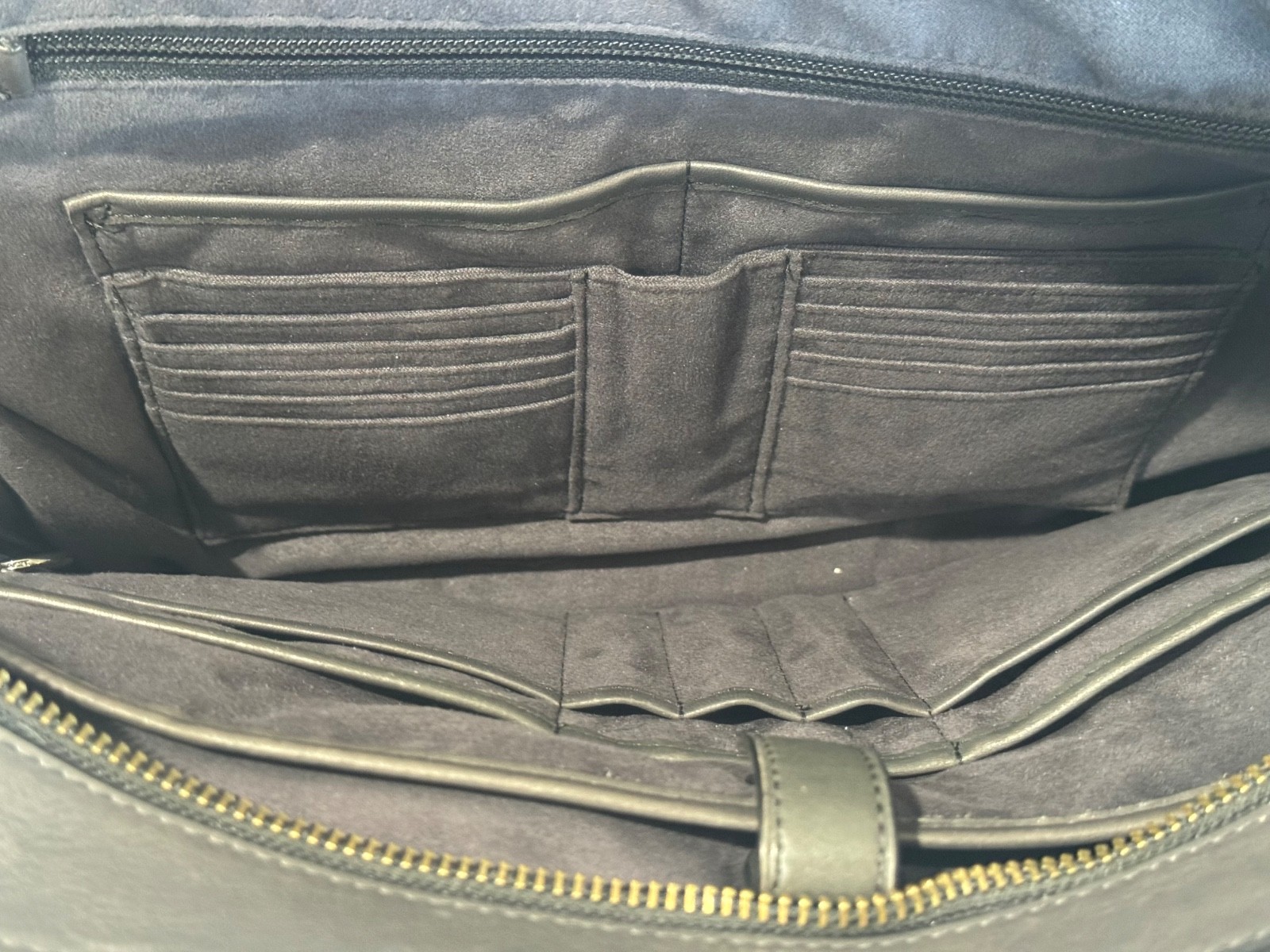 H1880-23791 COACH MEN’S METROPOLITAN DOUBLE ZIP BUSINESS-GRAY LEATHER BRIEFCASE