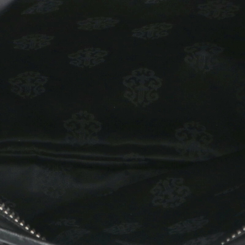 Chrome Hearts Dagger Up Leather Clutch Bag Black x Sier318052SJ02bb415 B r51_052