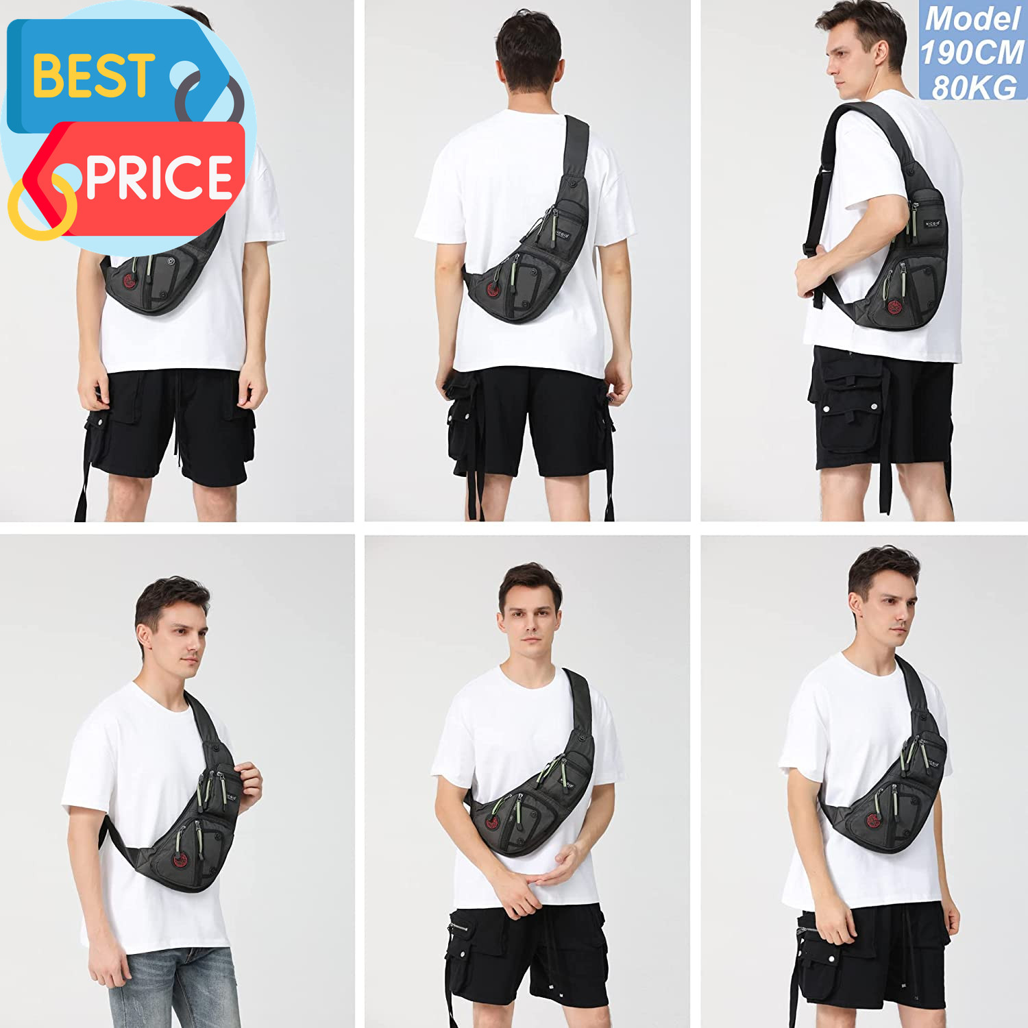 Sling Bag Chest Shoulder Backpack Crossbody Bags Casual Daypack for Men Women
