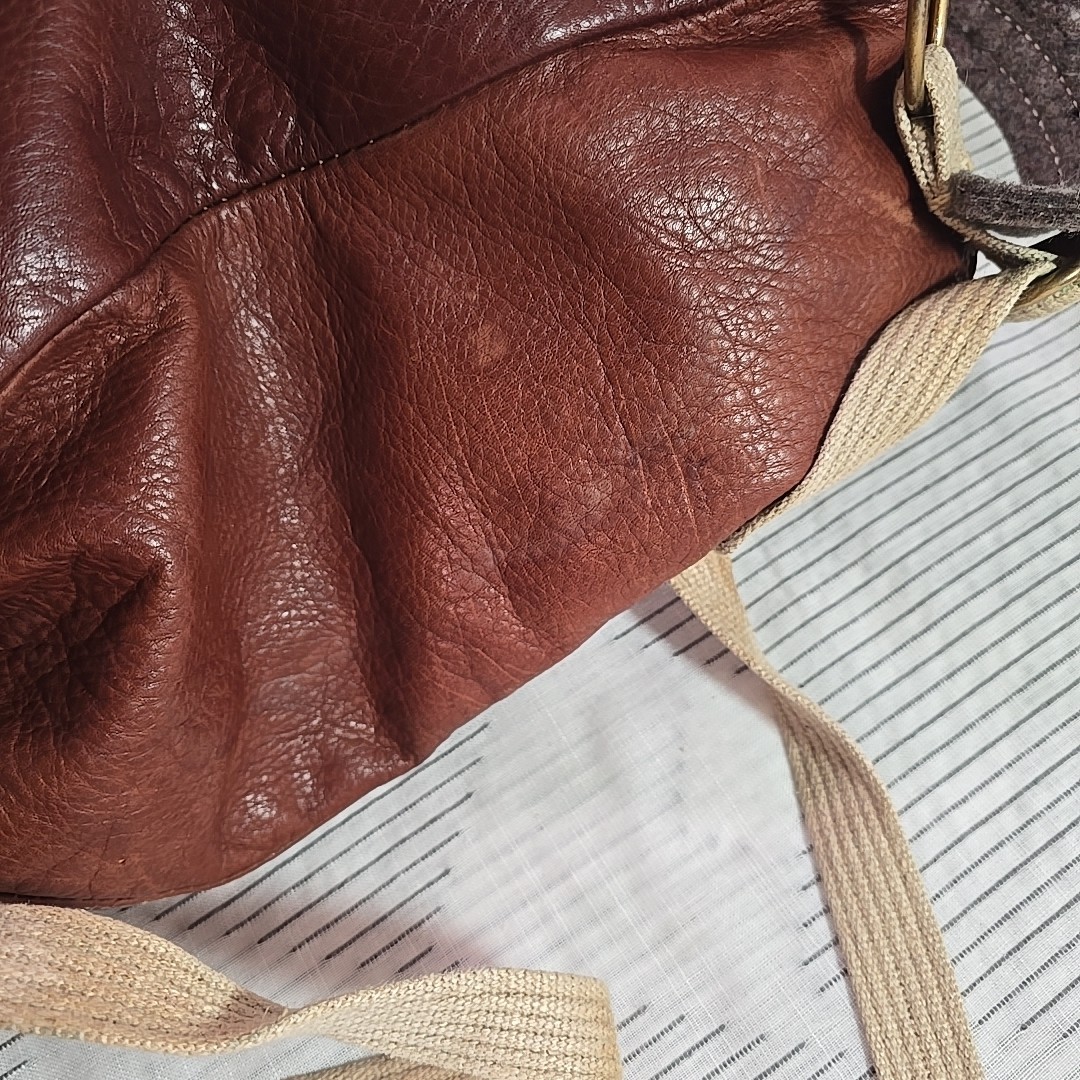 TERRA PAX Eco-friendly Hemp Linen Leather Beige TerraPax School Travel Backpack