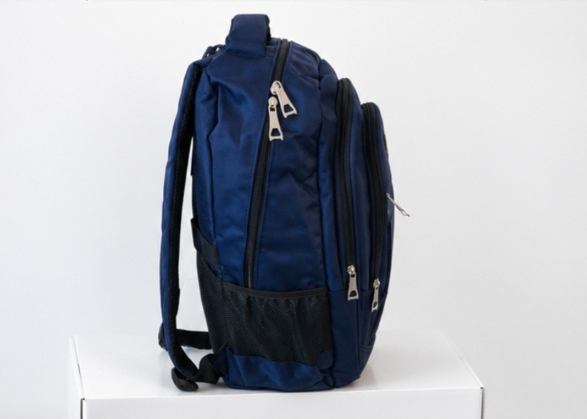 Ti Voyage Blue Navy Laptop Backpack Travel Zip, Adjustable Straps, Bottle Pocket