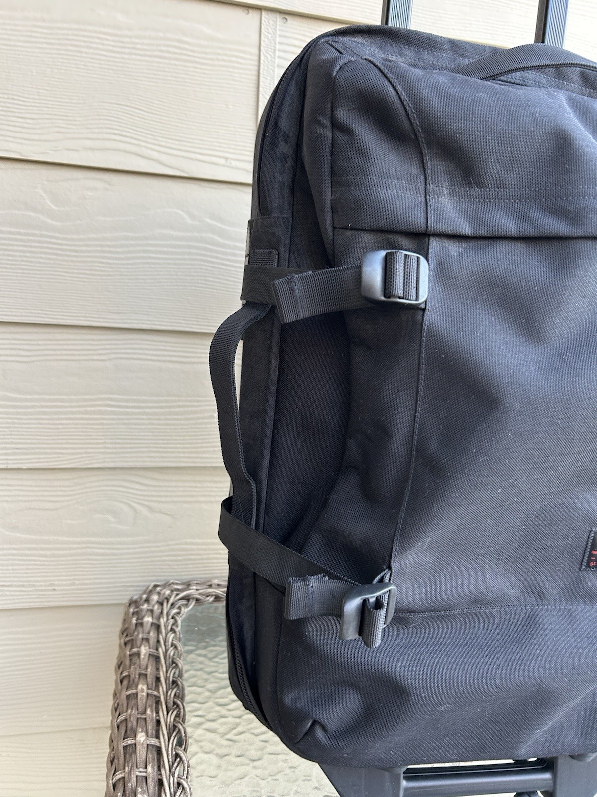 Excellent FILSON Dryden 2-Wheel 22″ Carry-On Luggage Bag Canvas + Leather