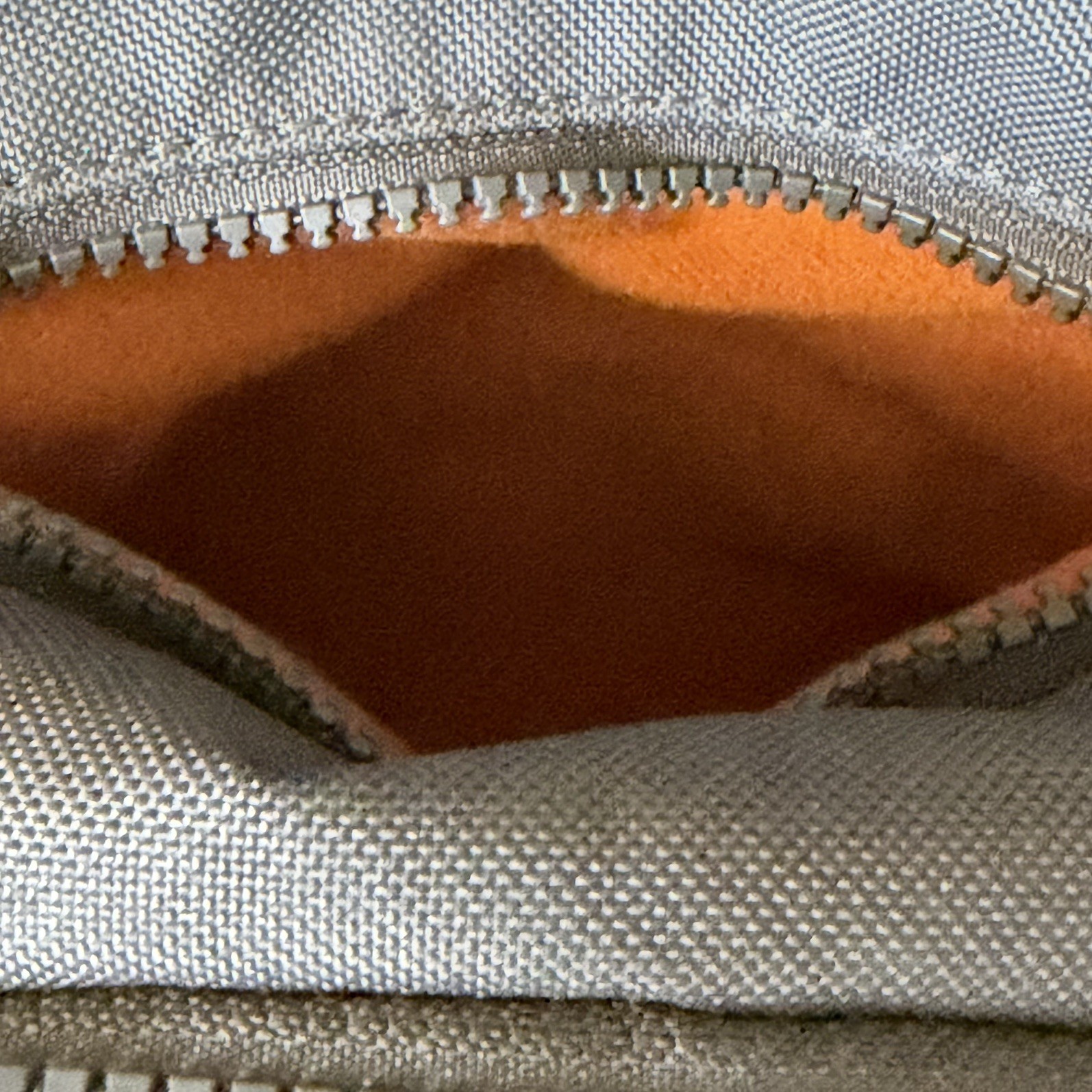 LOLE Quilted Backpack Gray Orange Laptop Compartment Travel Daypack Multi Pocket