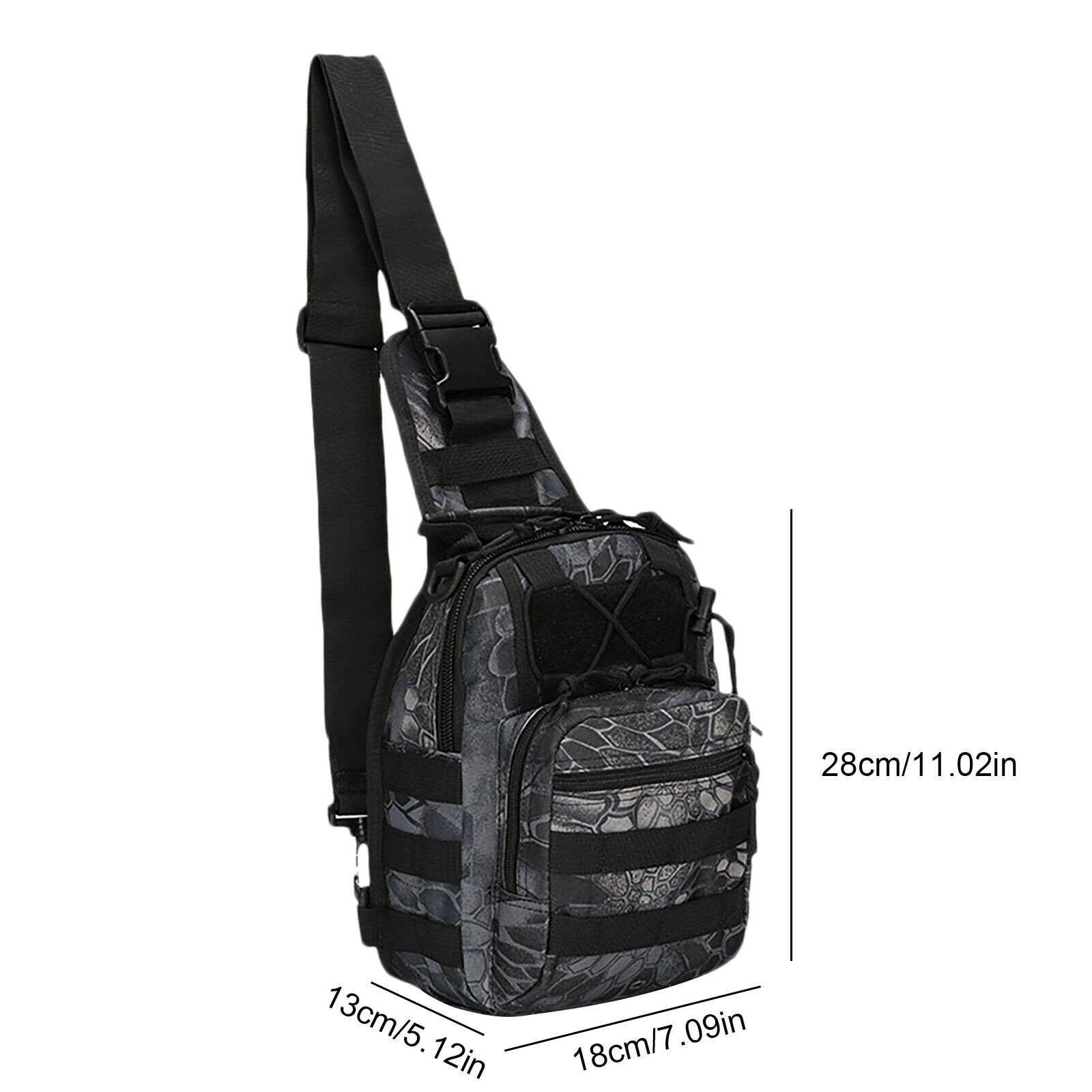 Mens Backpack Tactical Sling Shoulder Bag Molle Travel Chest Pack Outdoor Hiking