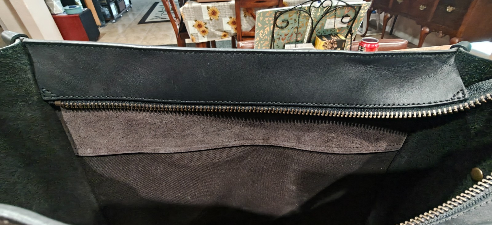 Coach Genuine Leather Tote Style 70725 Olive Black Structured Bag