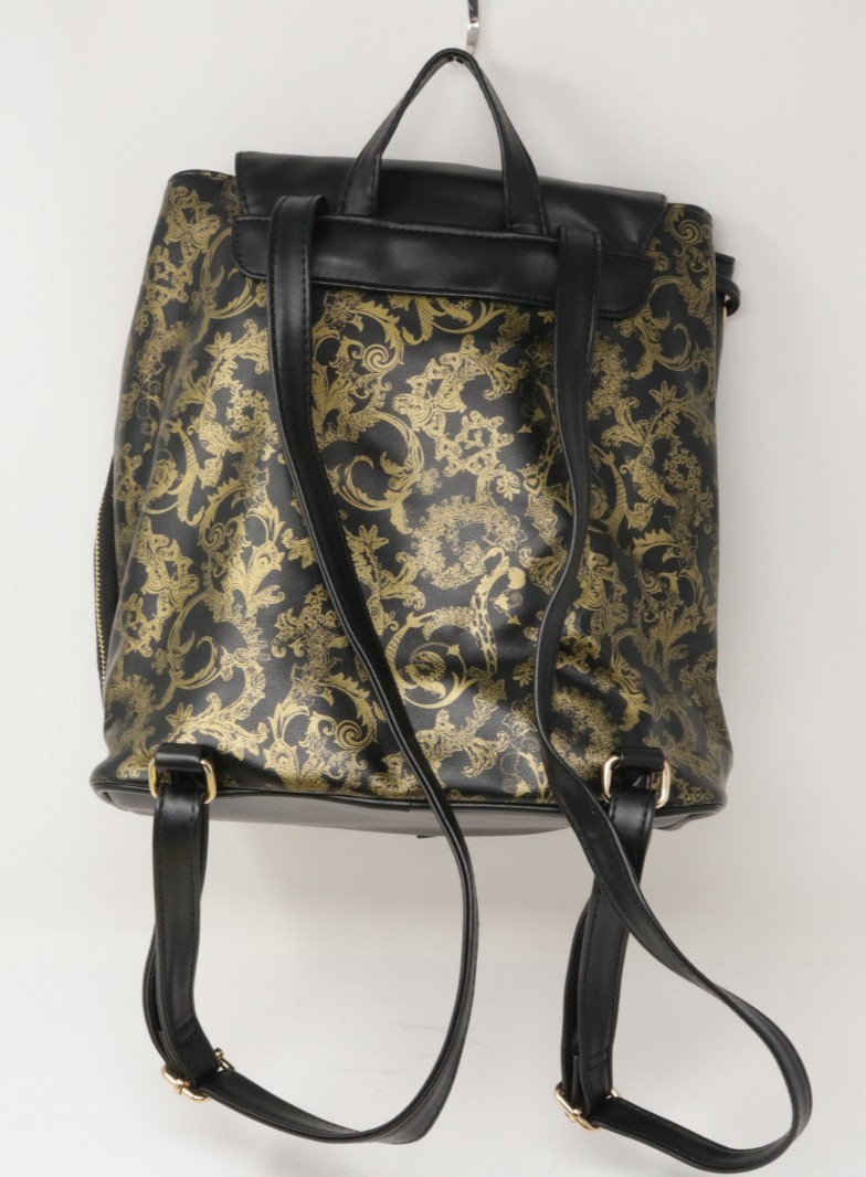 Versace Parfums Backpack Bag Faux Leather Barocco Large Graphic Print