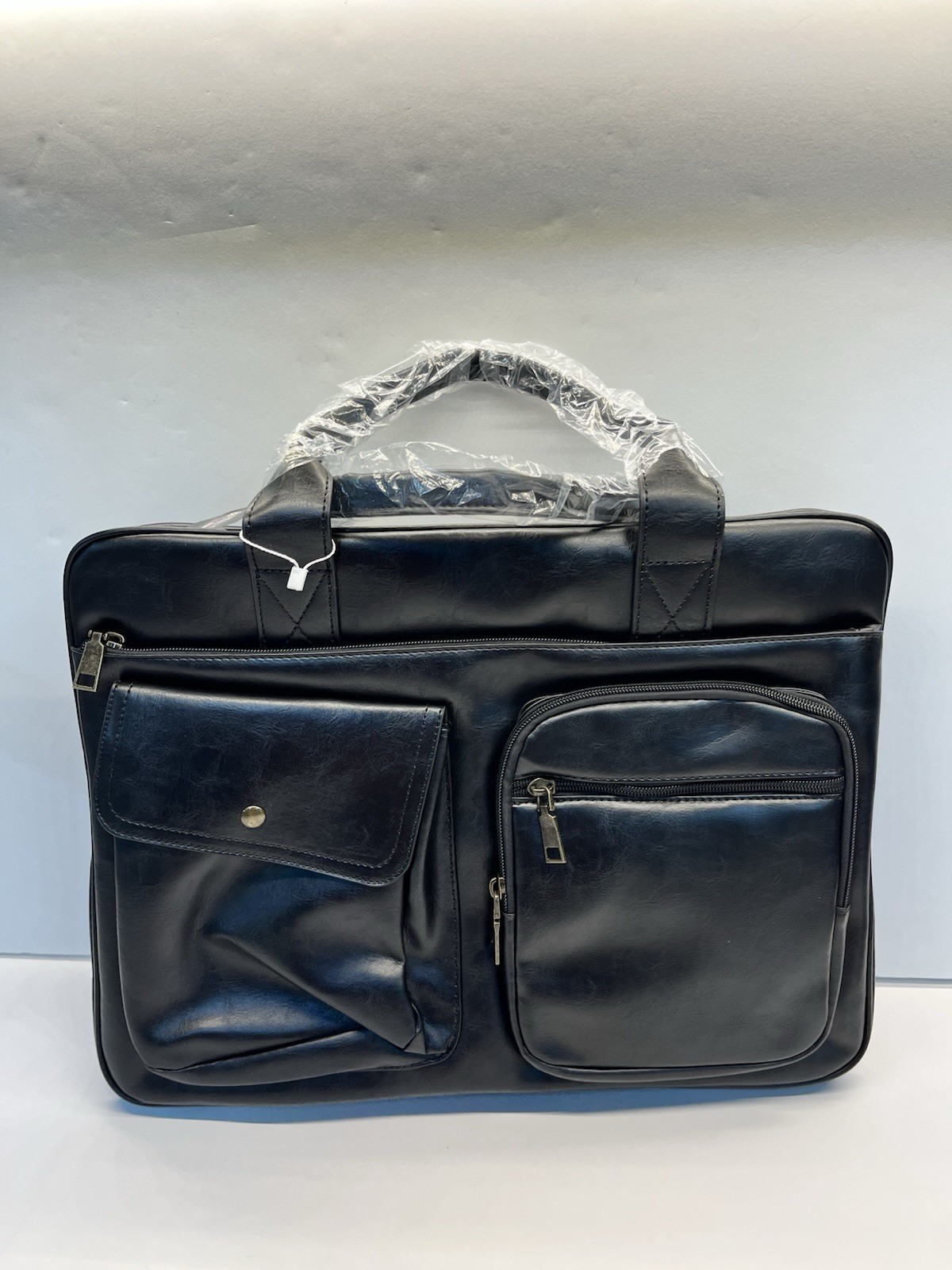 Leather Briefcase Men 15.6″ Laptop Bag Messenger Business Work Tote Waterproof
