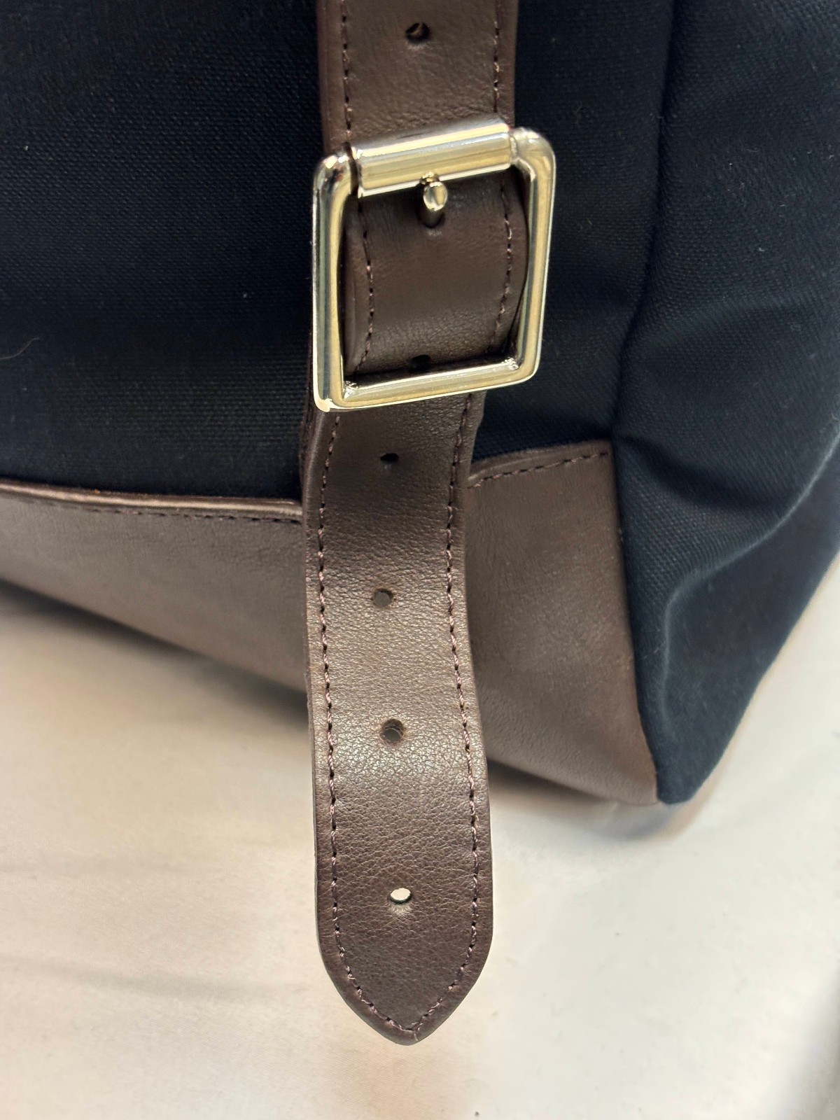 $355 New Daines & Hathaway Ventile Canvas Leather Backpack Navy Ventile DUFFLE
