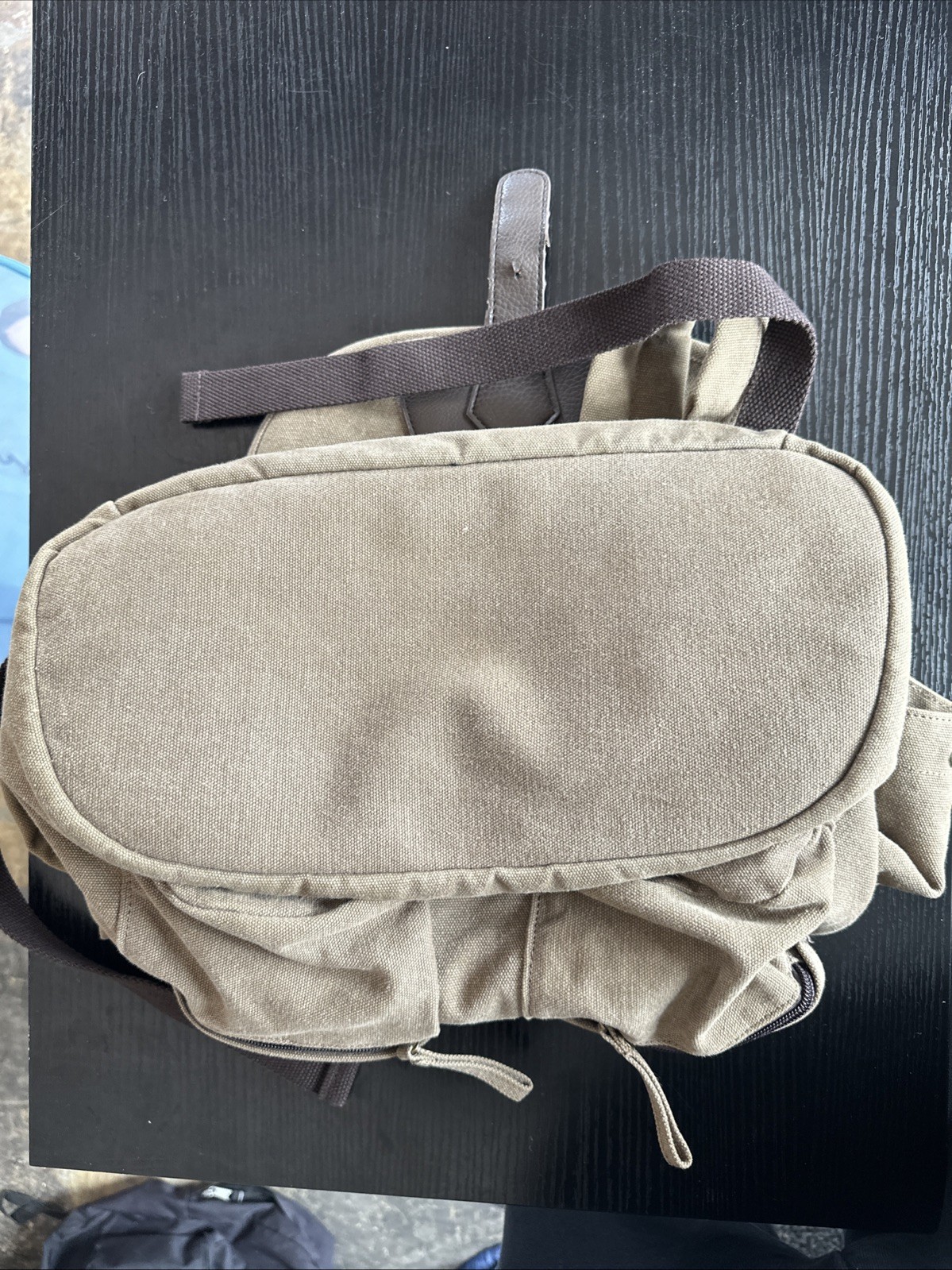 Gootium Canvas Rucksack Backpack Bag Drawstring Buckle Close Messenger Outdoor