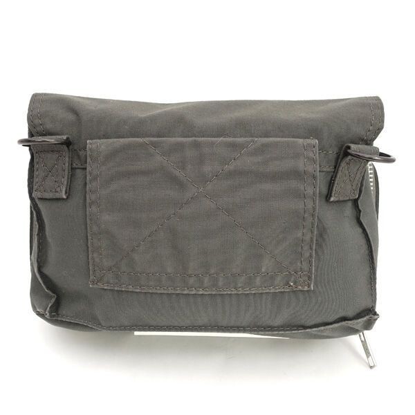 PORTER Smoky Gray Flap Shoulder Bag Canvas Men Vintage Authentic Made in JAPAN