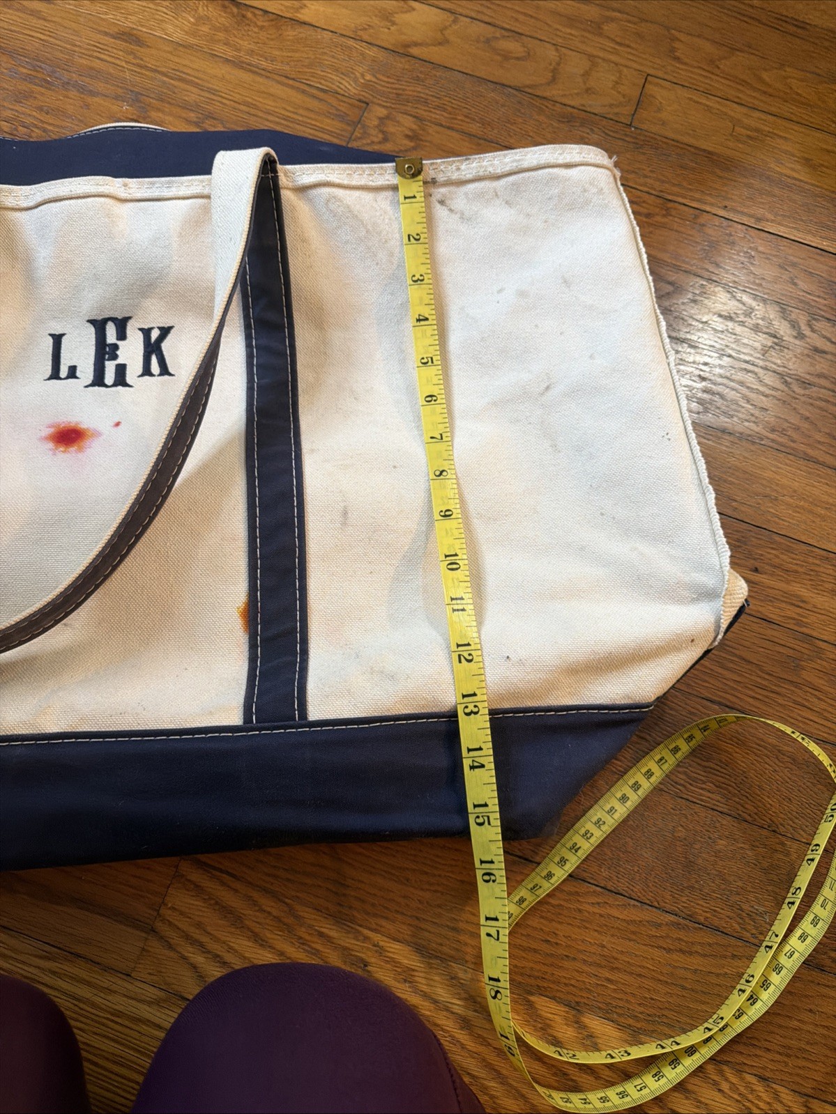 LL BEAN BOAT AND TOTE X-LARGE ZIP TOP Monogrammed