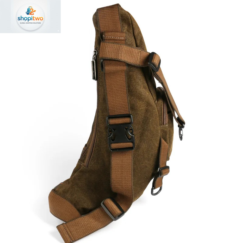 Ruil Wear Solid Canvas Bag Husband Crossbody Bags Mens Bag Casual