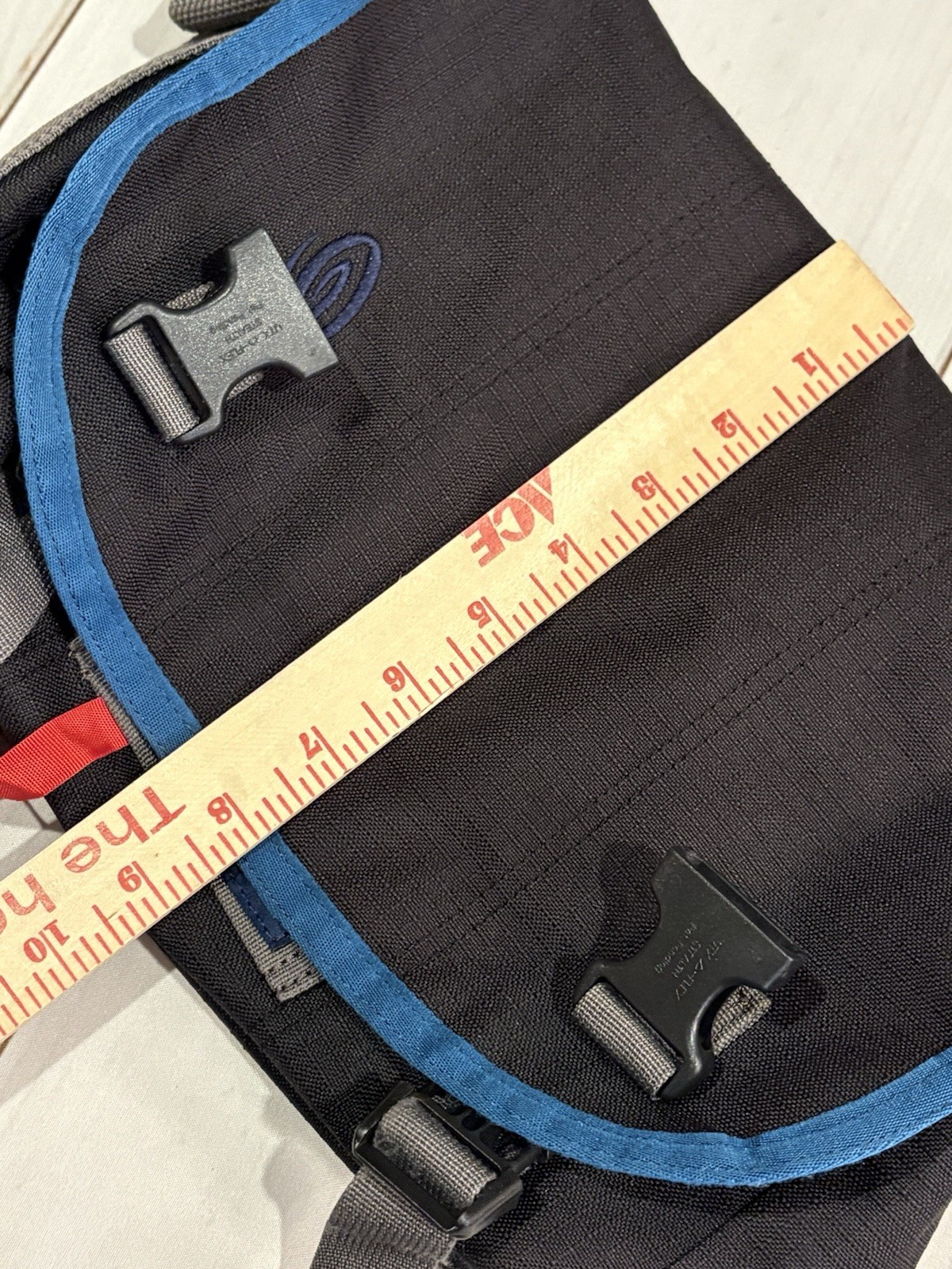Timbuk2 Messenger Travel Shoulder Crossbody Bag Black Teal Piping XS