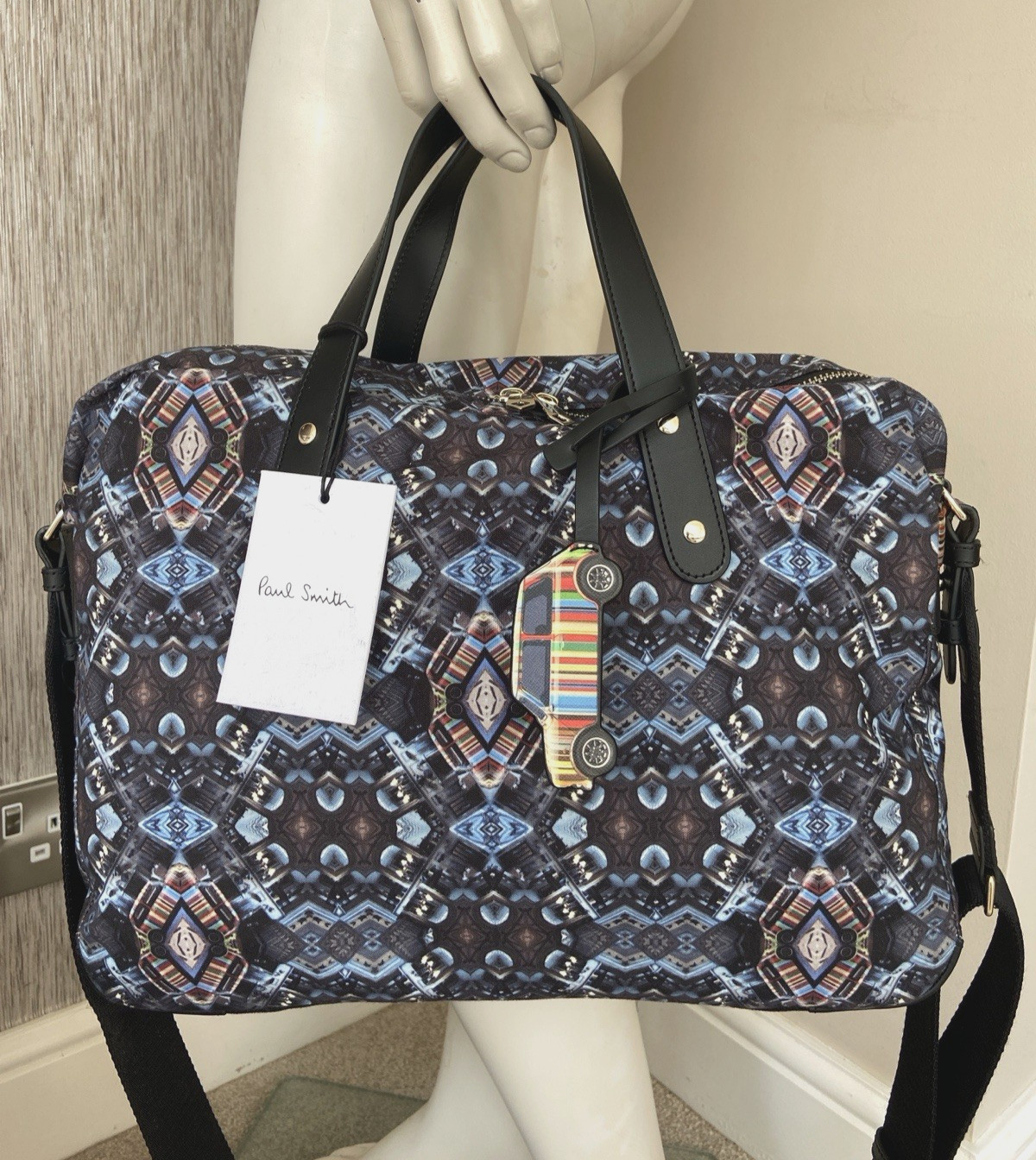 PAUL SMITH KALEIDOSCOPE MINI PRINT FOLIO MESSENGER BAG RETAIL BNWT