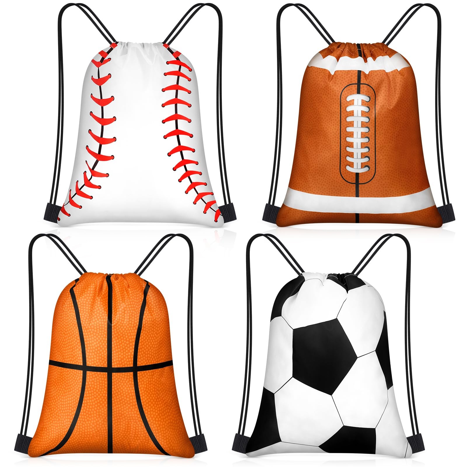 36 Pcs Sports Drawstring Bags Set Bulk 12×10 in Goodie Gift Bags for Events