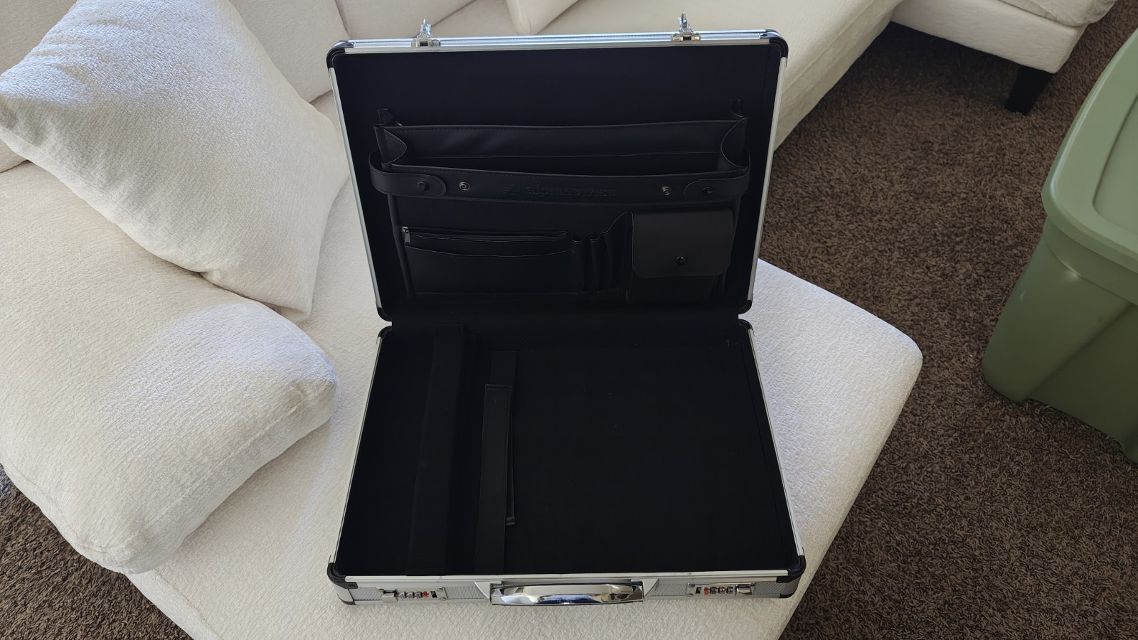 Alpine Swiss Executive Aluminum Briefcase Padded Laptop Briefcase For Men Hard