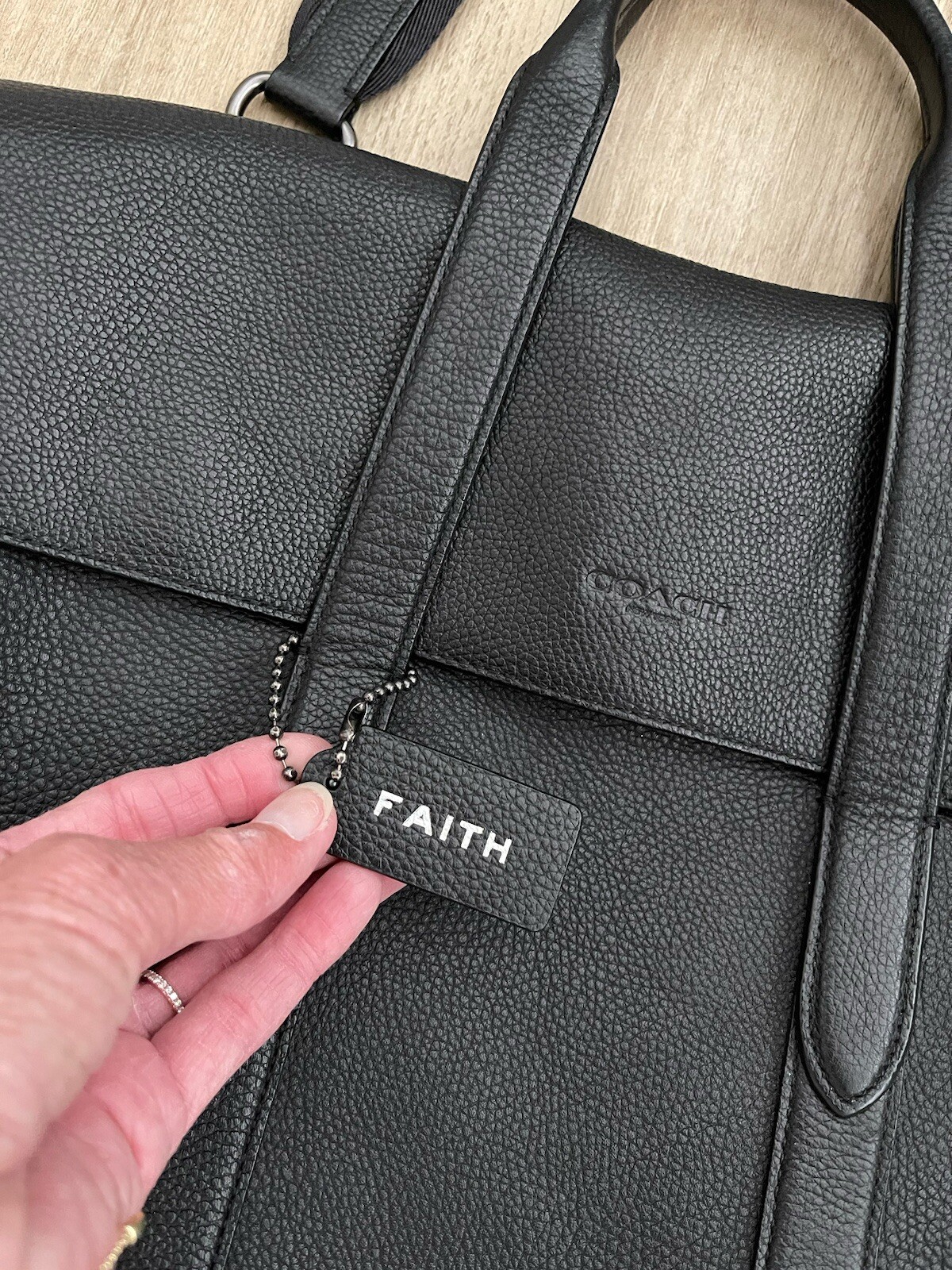Coach 58097 Metropolitan Portfolio Briefcase, Pebbled Leather, Black, BEAUTIFUL!