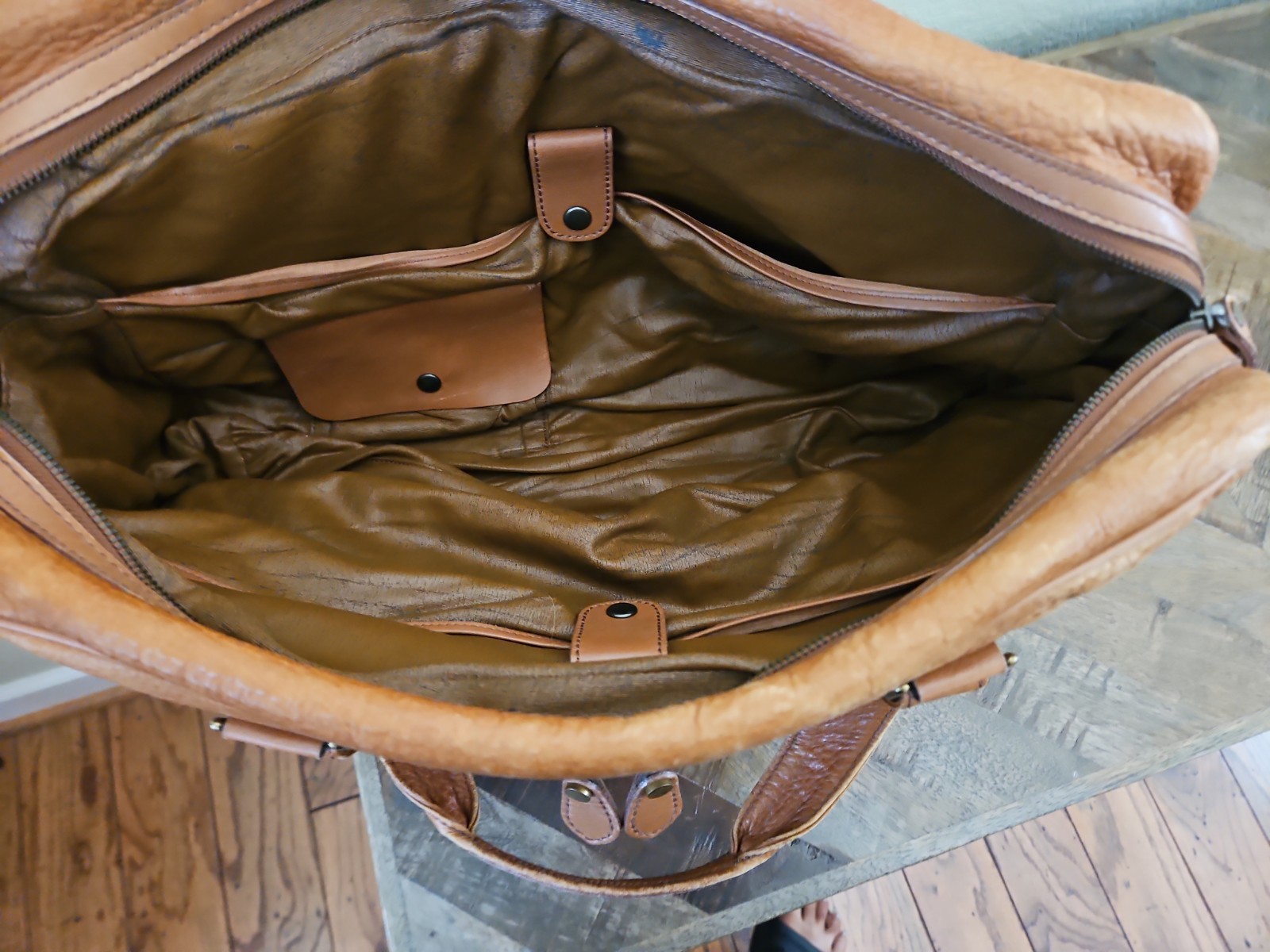 Vintage Burberrys Tan Leather Briefcase Business Bag