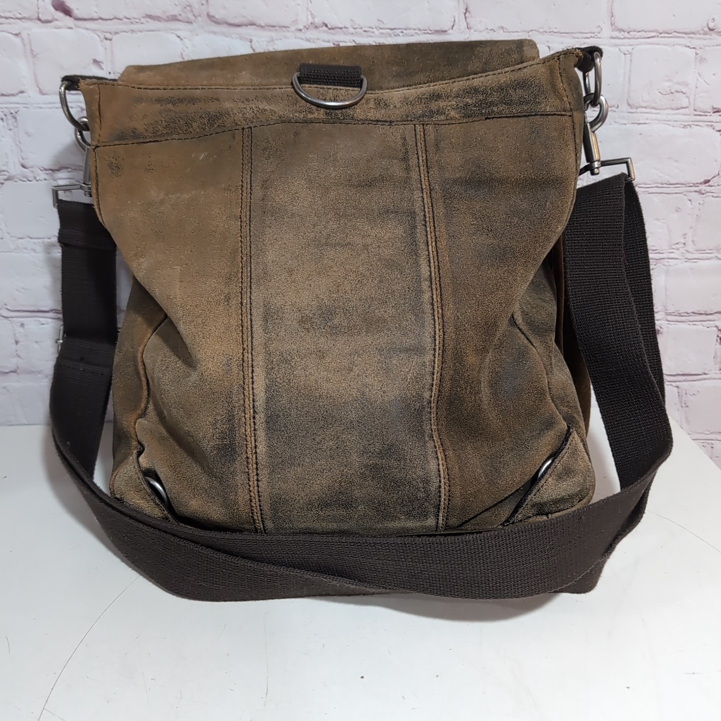 Wilson’s M.Julian Distressed Suede Leather 3 Way Convertible Crossbody Sling