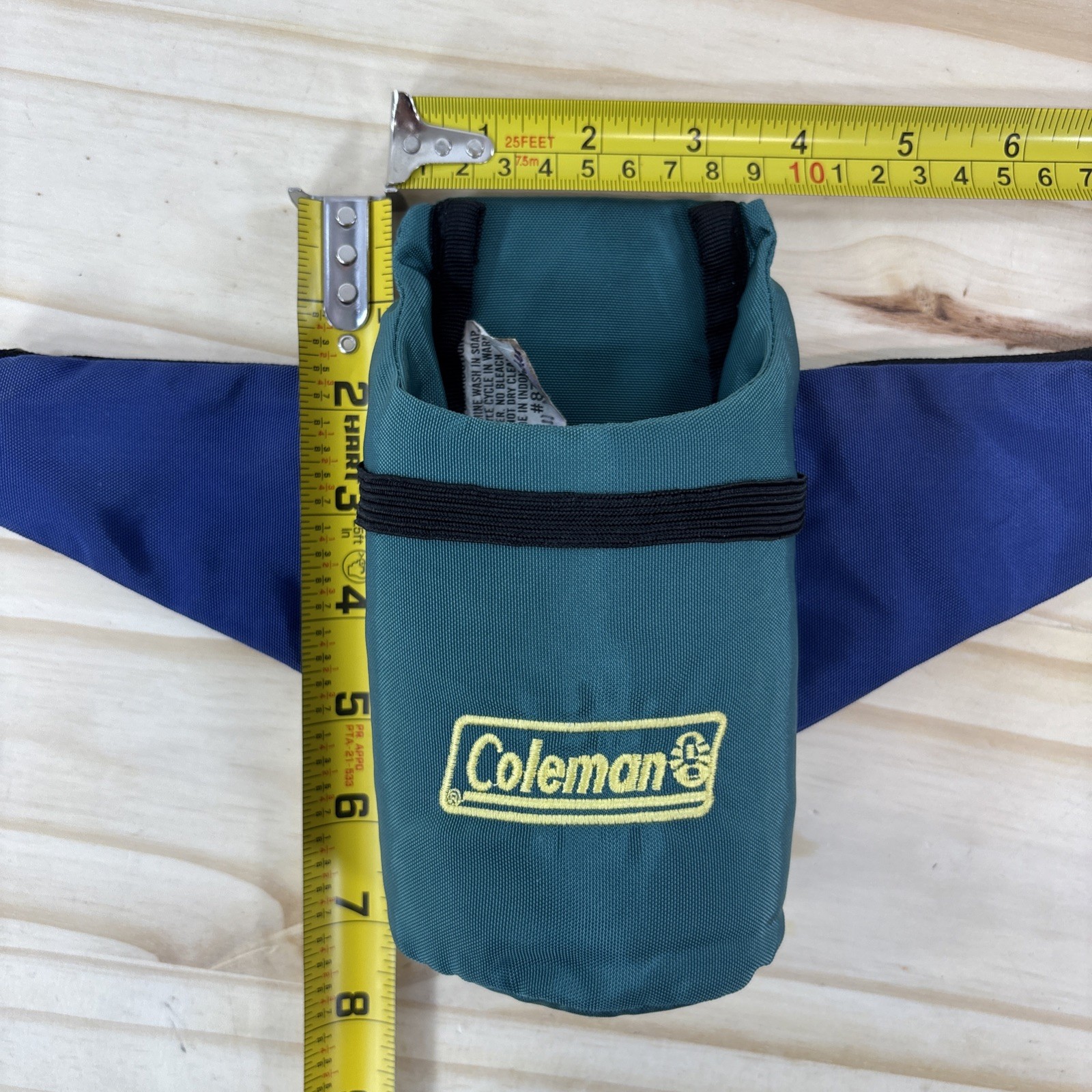 Vtg Coleman Nylon Fanny Pack Single Water Bottle Holder Adjustable Pockets Retro