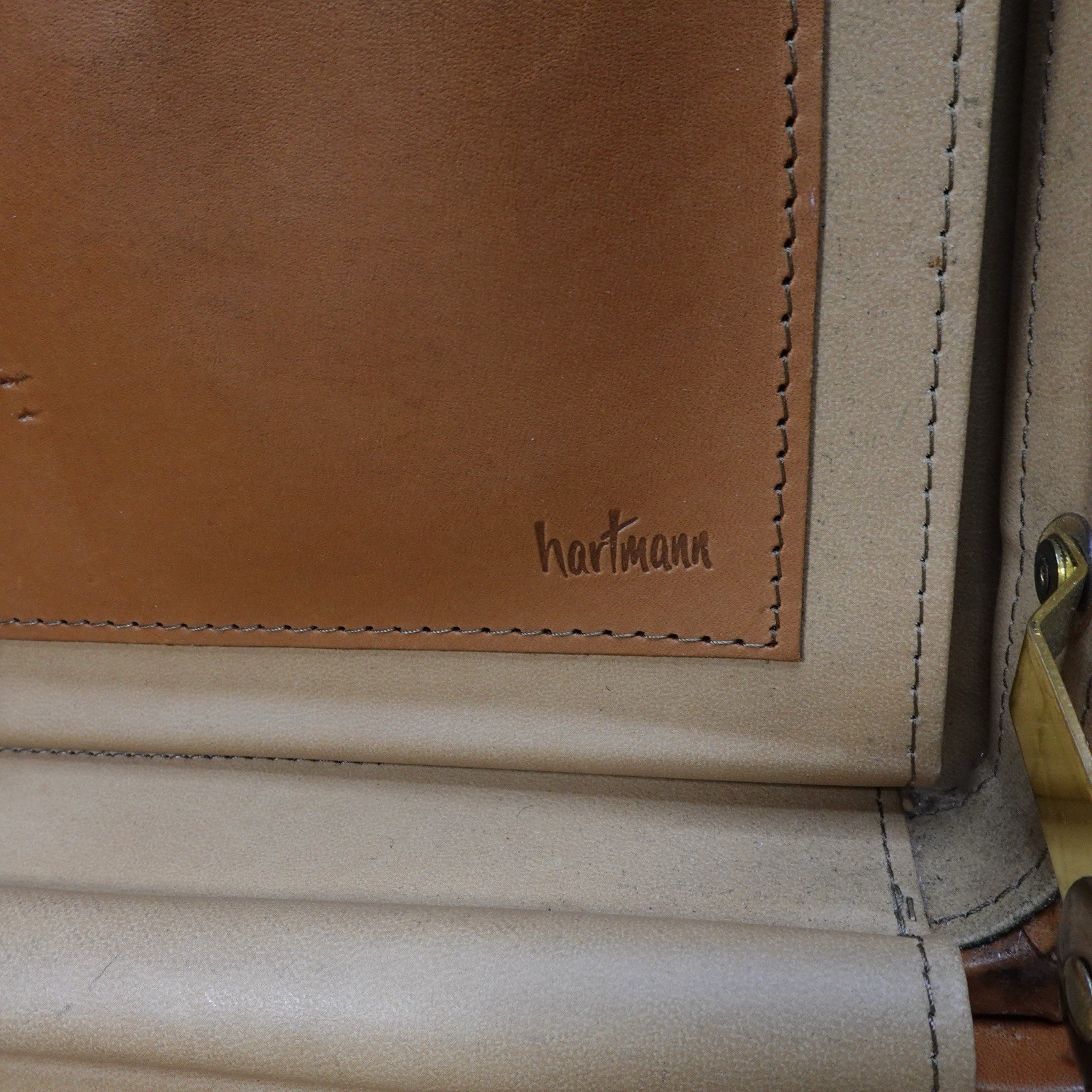 Vintage Hartmann Tan/Brown Full Grain Leather Attache Case Briefcase Belted