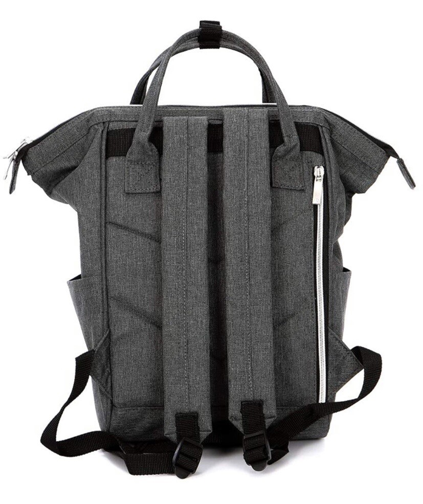 Everest Friendly Mini Handbag Backpack 13×8.5×6 Inches Dark Grey Zip Pockets NEW