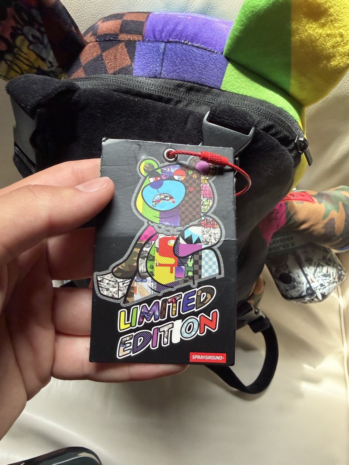 sprayground teddy bear limited edition backpack