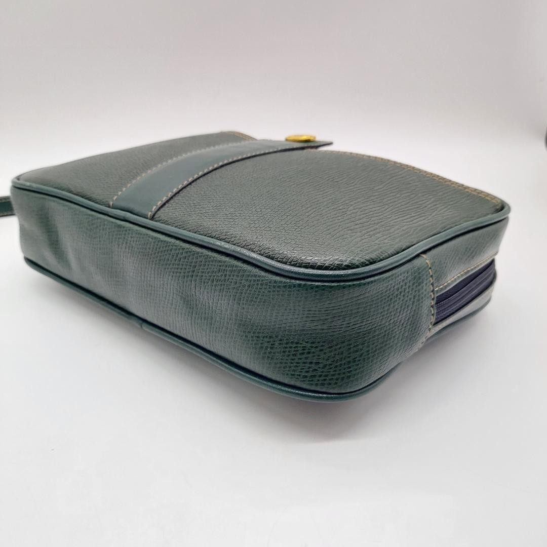 Dunhill Leather Clutch Bag Black Second Bag 24cm Pocket