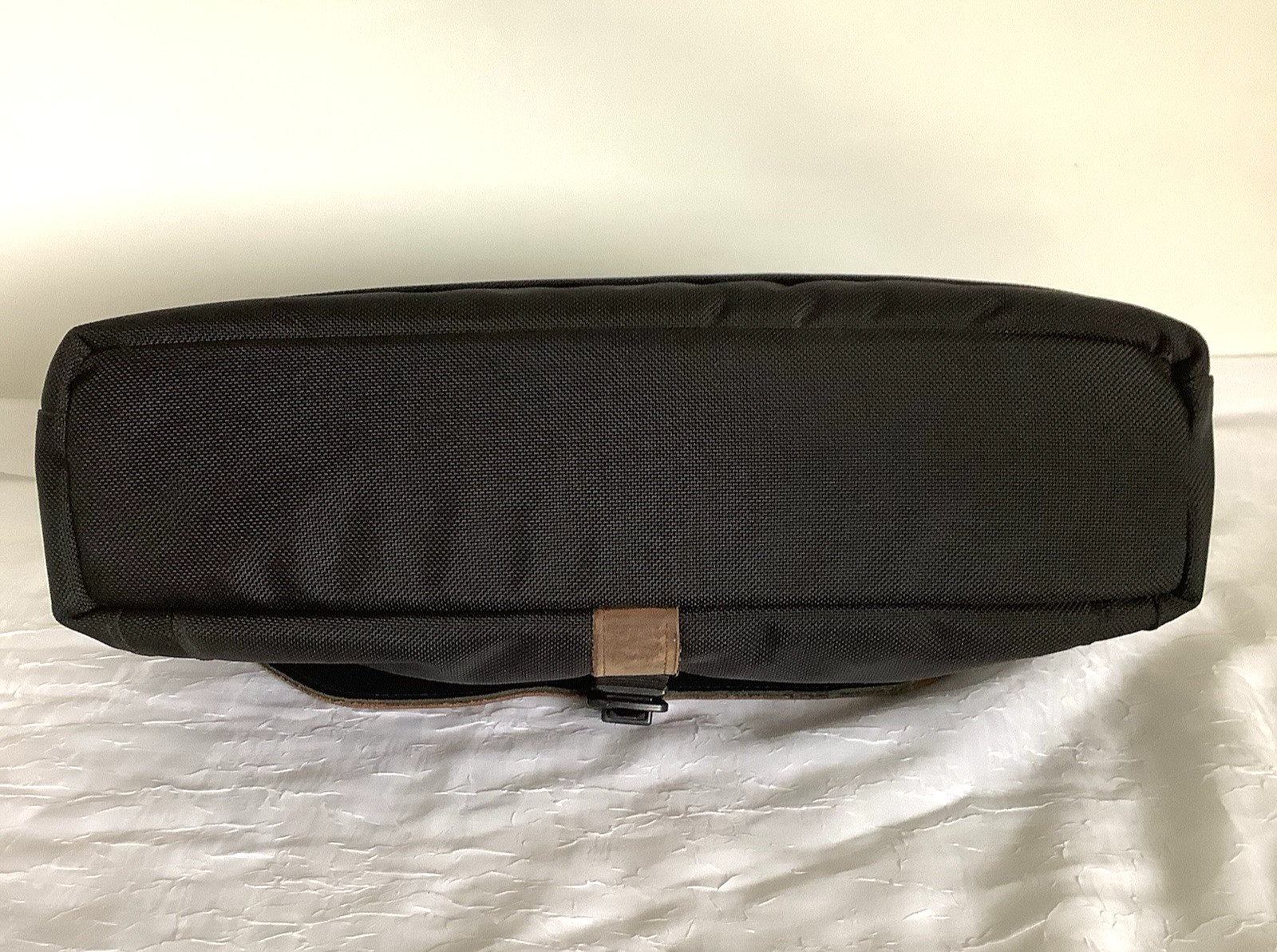 Waterfield Bolt Briefcase Black Premium Messenger Bag, Leather and Nylon