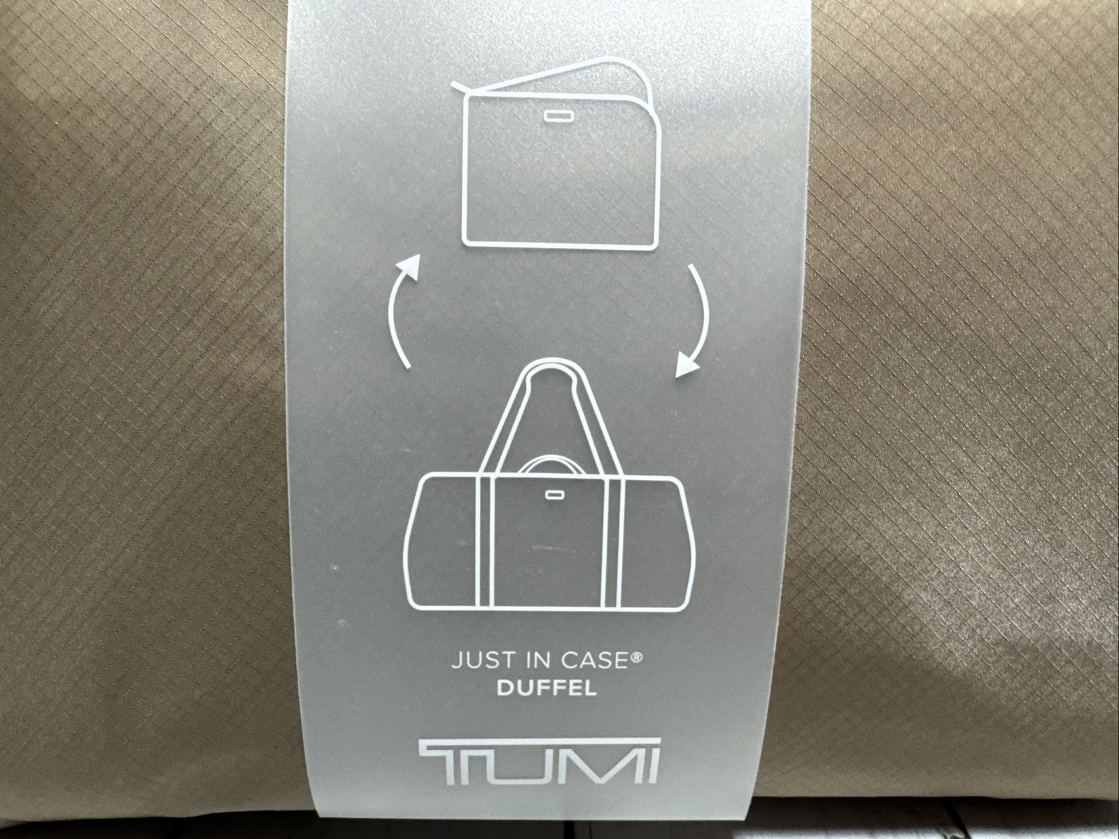 TUMI Alpha Bravo Just In Case® Duffel – Foldable Travel Bag in Khaki NWOT