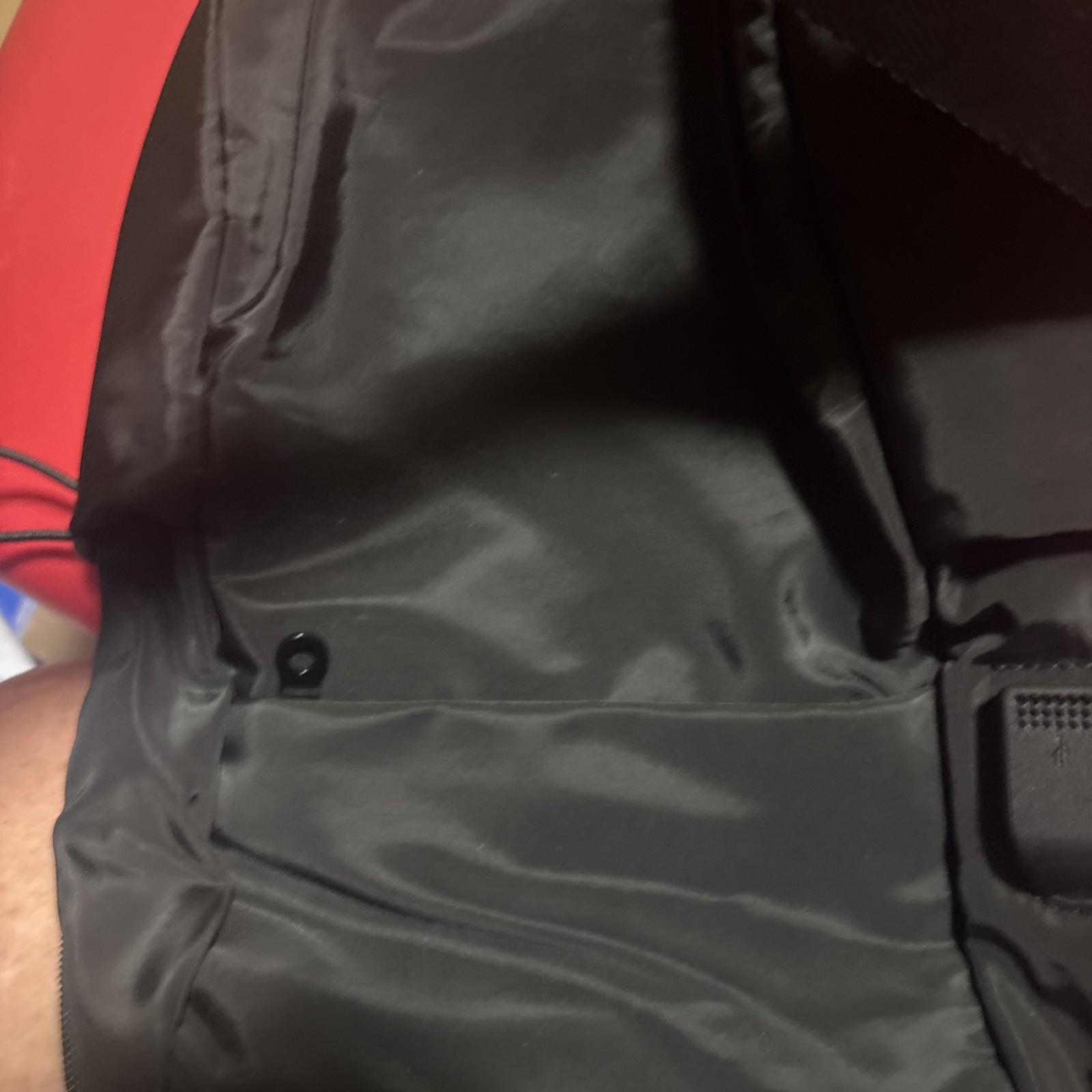 Black Nylon Backpack/Crossbody Bag, With Charging Cable, Lightweight,