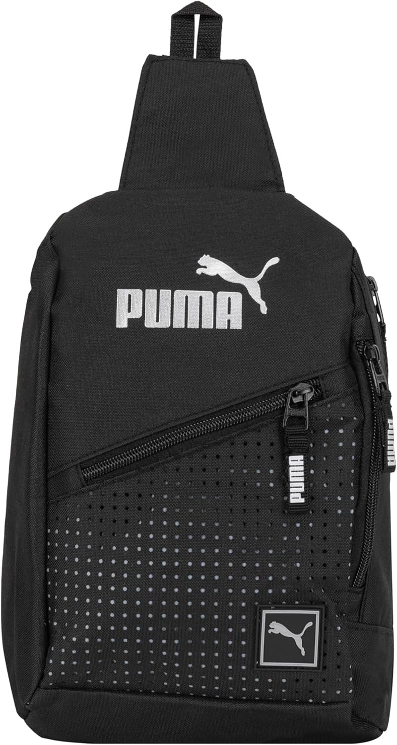 PUMA EVERCAT SIDEWALL SLING Backpack,Black/Silver,One Size