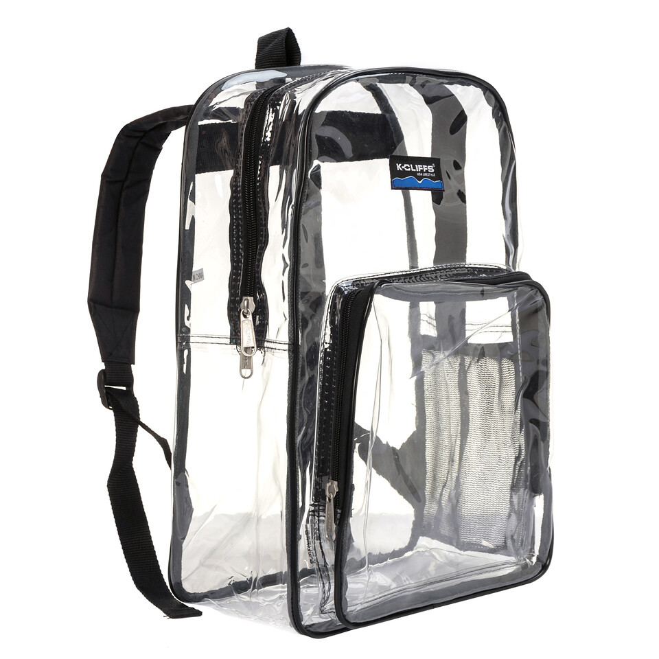 17 in 100% PVC See-through Clear School Backpack