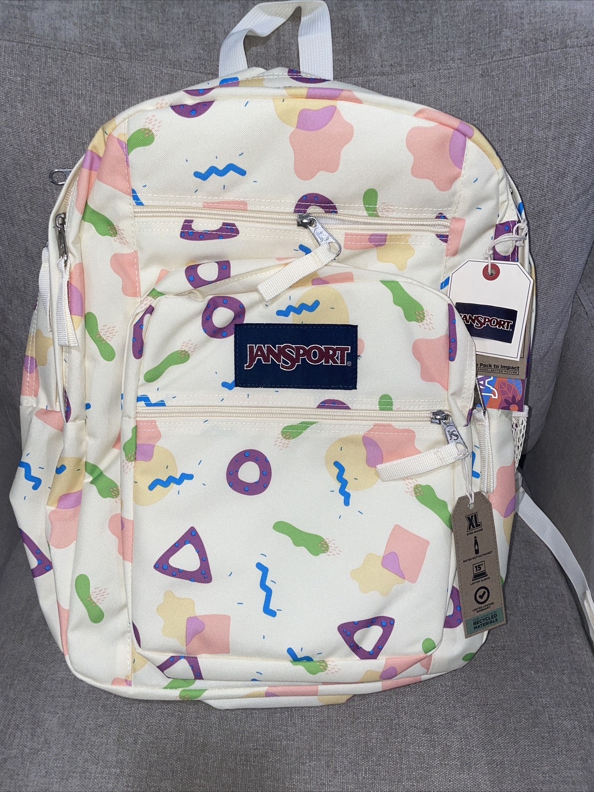 JanSport Big Student Backpack MEMPHIS MOOD 34L 17 x 13 x 7.5 in