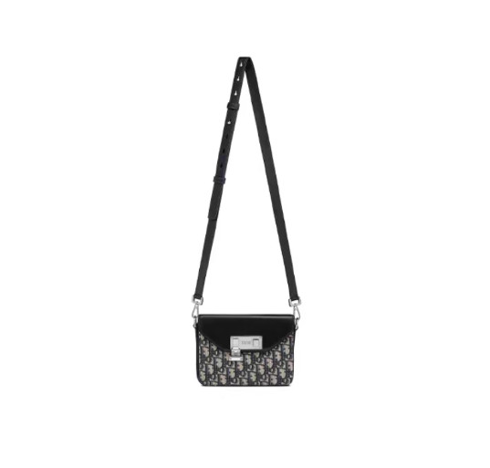 DIOR Lock Leather Crossbody Bag Medium Men’s 7.5*1.6*5.5 in