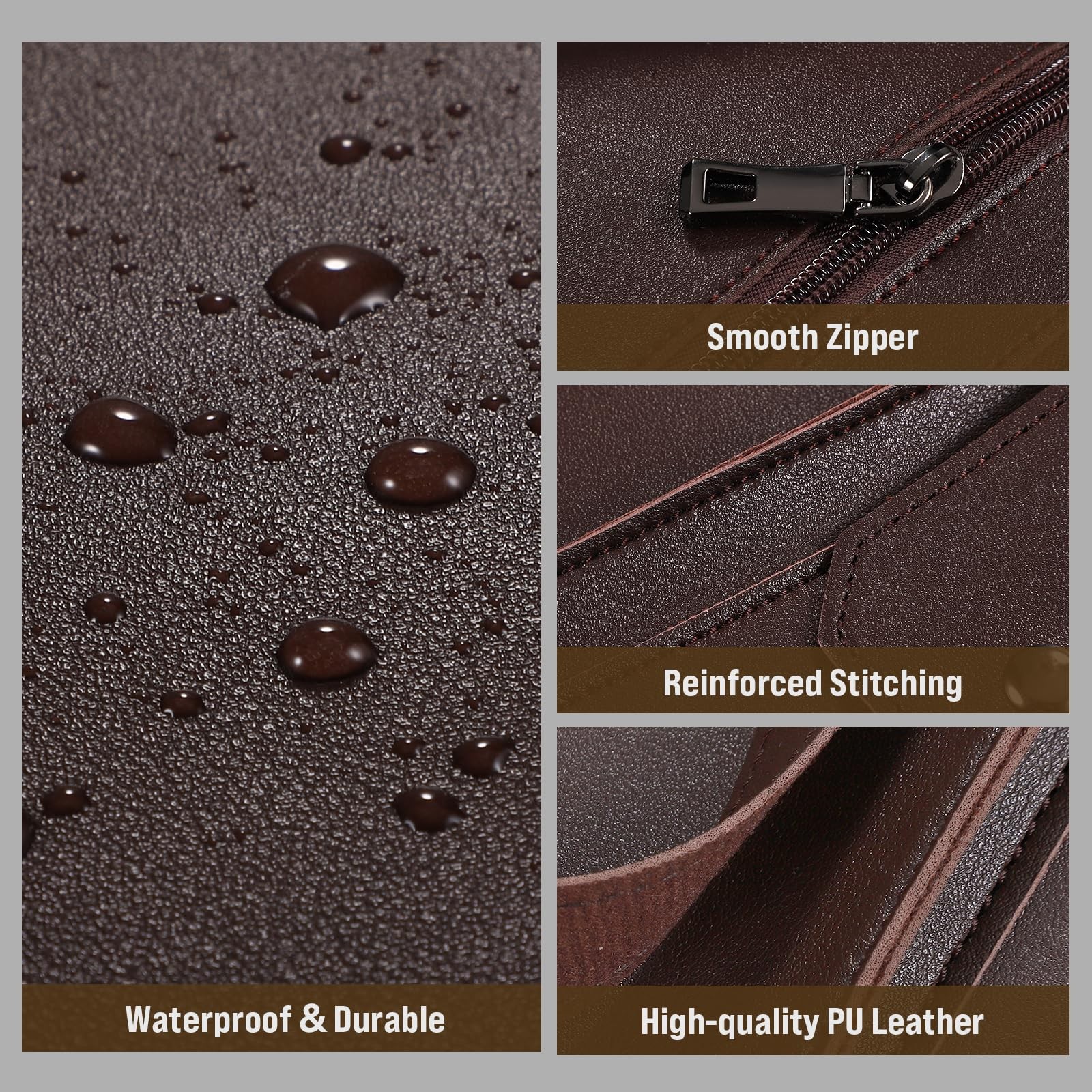 Large Double Shoulder Armpit Bag for Men 2026 Upgraded Large, Brown