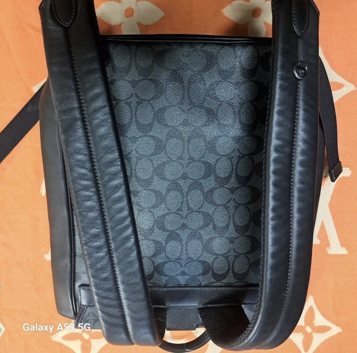 COACH Gunmetal/Charcoal, BLAINE BACKPACK IN SIGNATURE CANVAS/leather CJ575