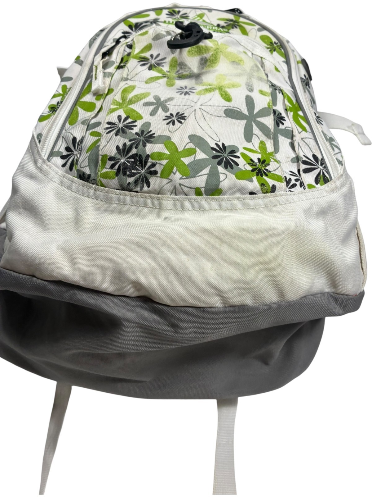 High Sierra 5420-110 backpack White with Green & Grey 70s Floral Patterns
