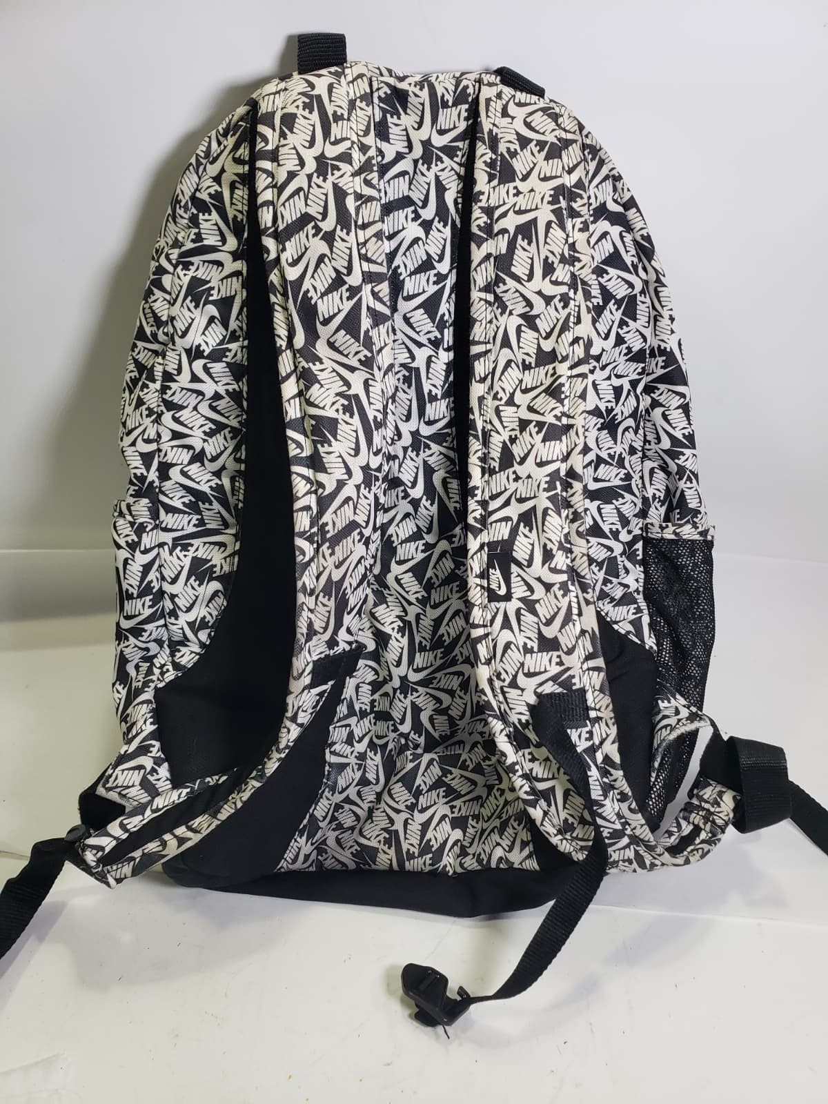 Read Nike Hayward Backpack Bookbag Black White All Over Print