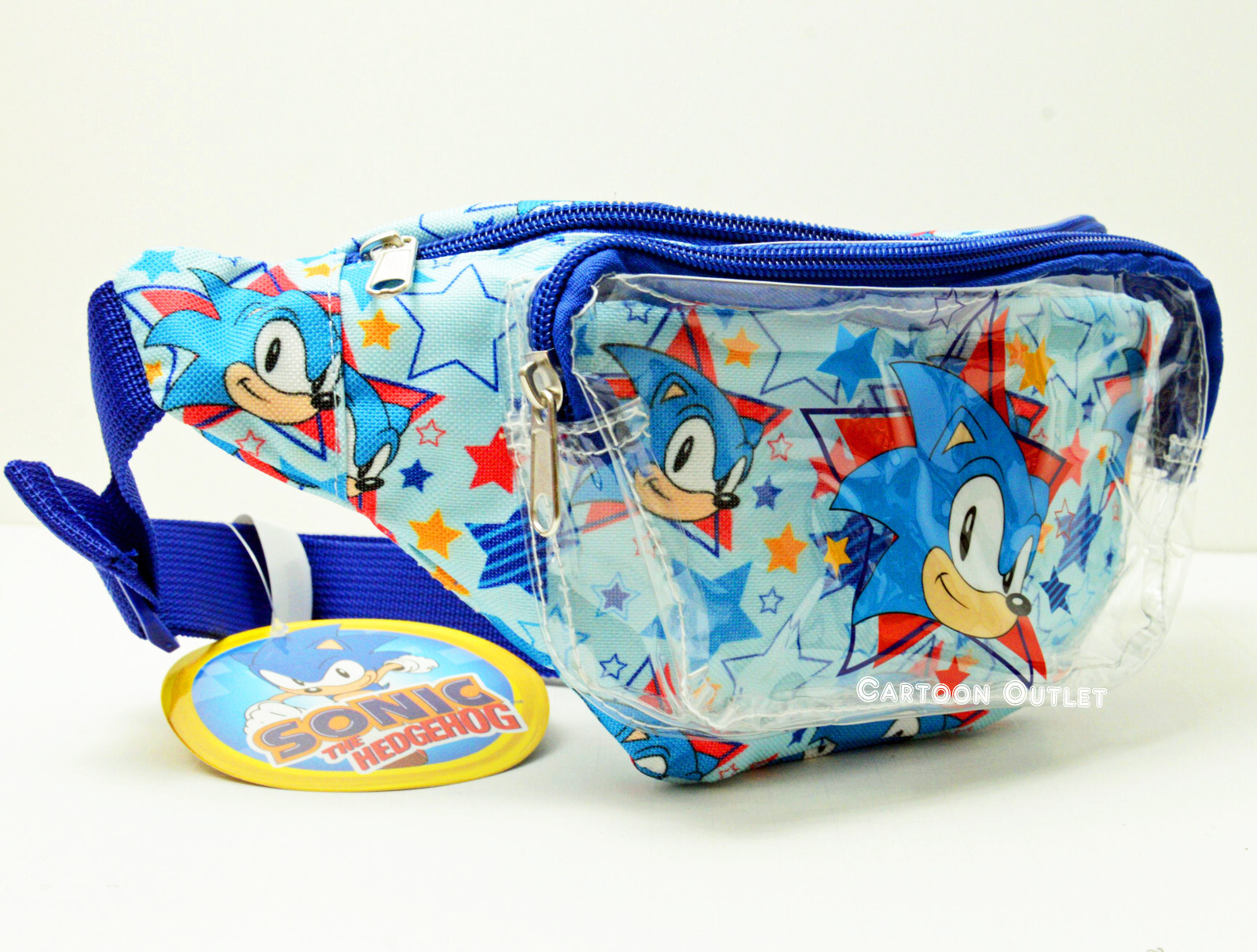 Sonic The Hedgehog Waist Fanny Pack Video Gamer Adjustable Carry All Bag Sega