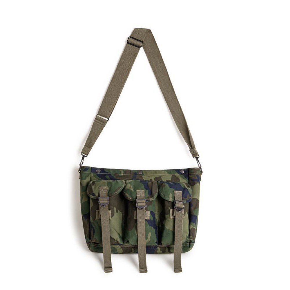 Retro Men Crossbody Bag Large Capacity Camouflage Training Messenger Bag Outdoor