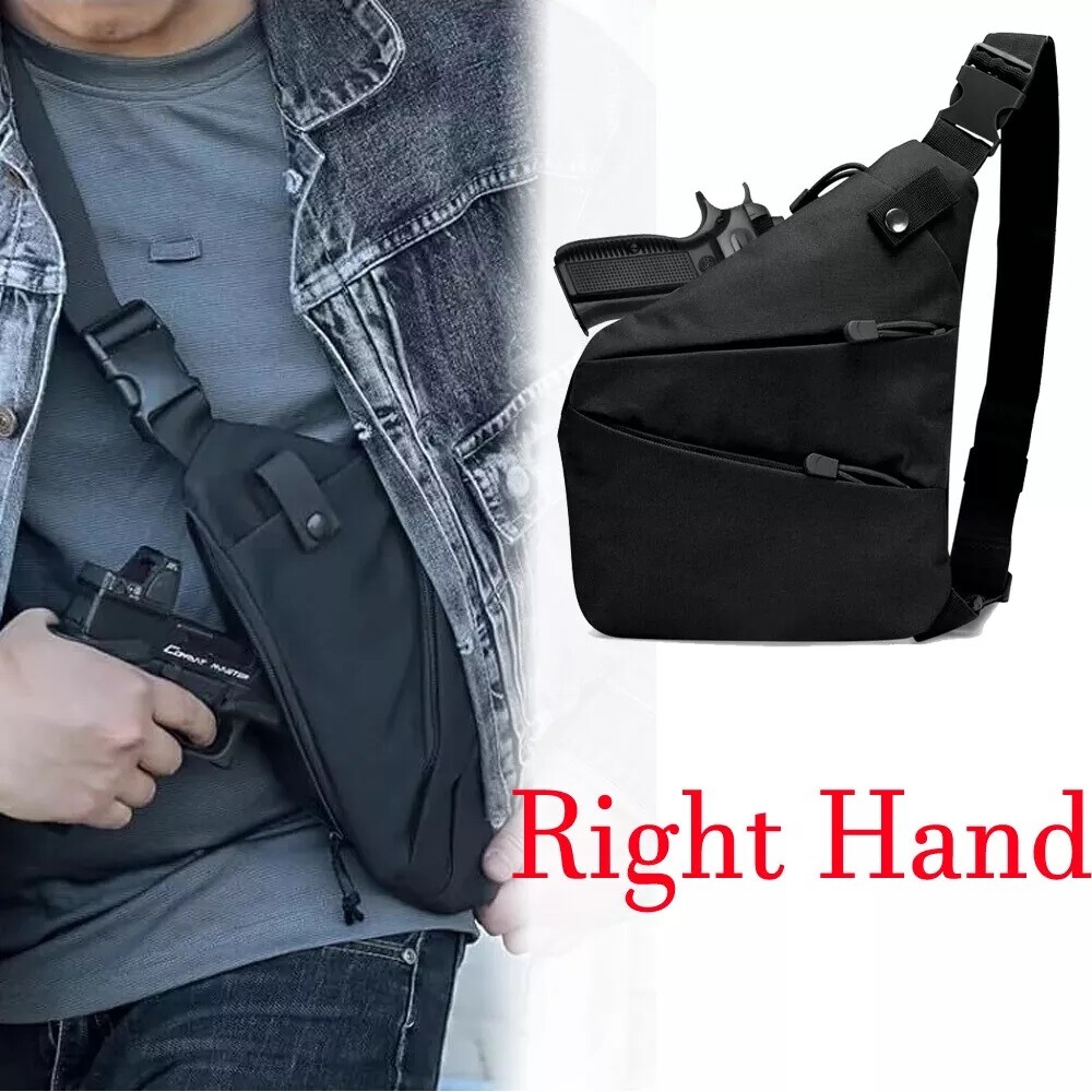 Tactical Shoulder Bag Men Crossbody Backpack Anti-theft Gun Holster Chest Bag