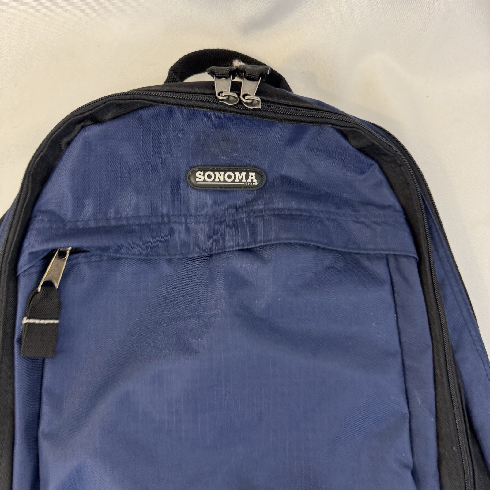 Sonoma Backpack Black & Blue Book Bag School College University Fast Ship
